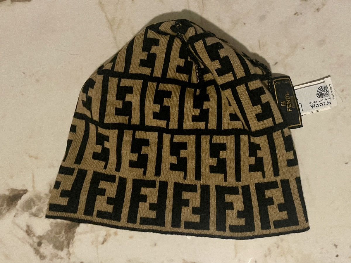 Fendi FENDI Rare Vintage FF Zucca Logomania Beanie Y2K Size ONE SIZE - 4 Thumbnail