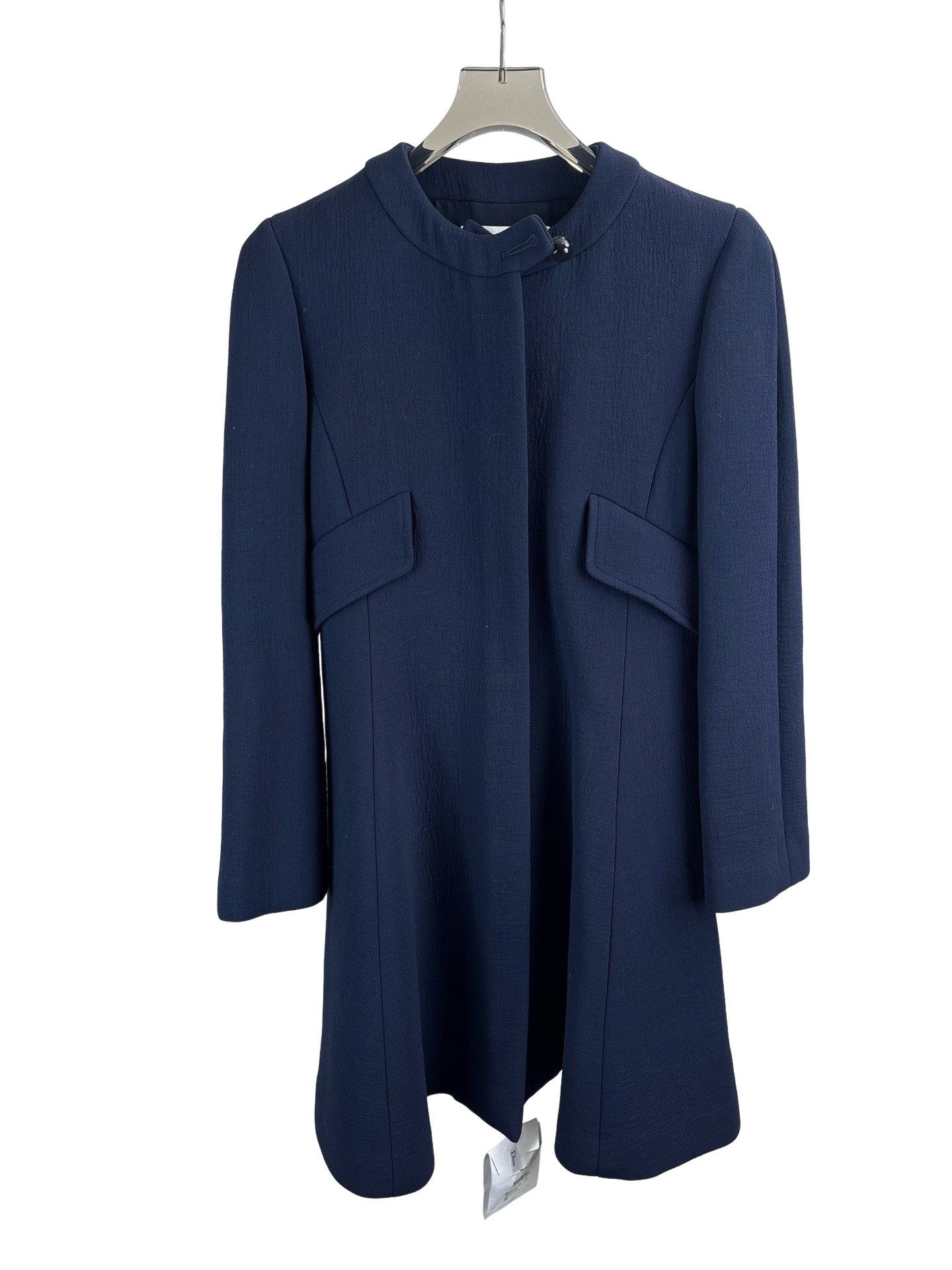 Dior Dior Navy Blue Wool Long Coat Size 36 Size XS / US 0-2 / IT 36-38 - 1 Thumbnail