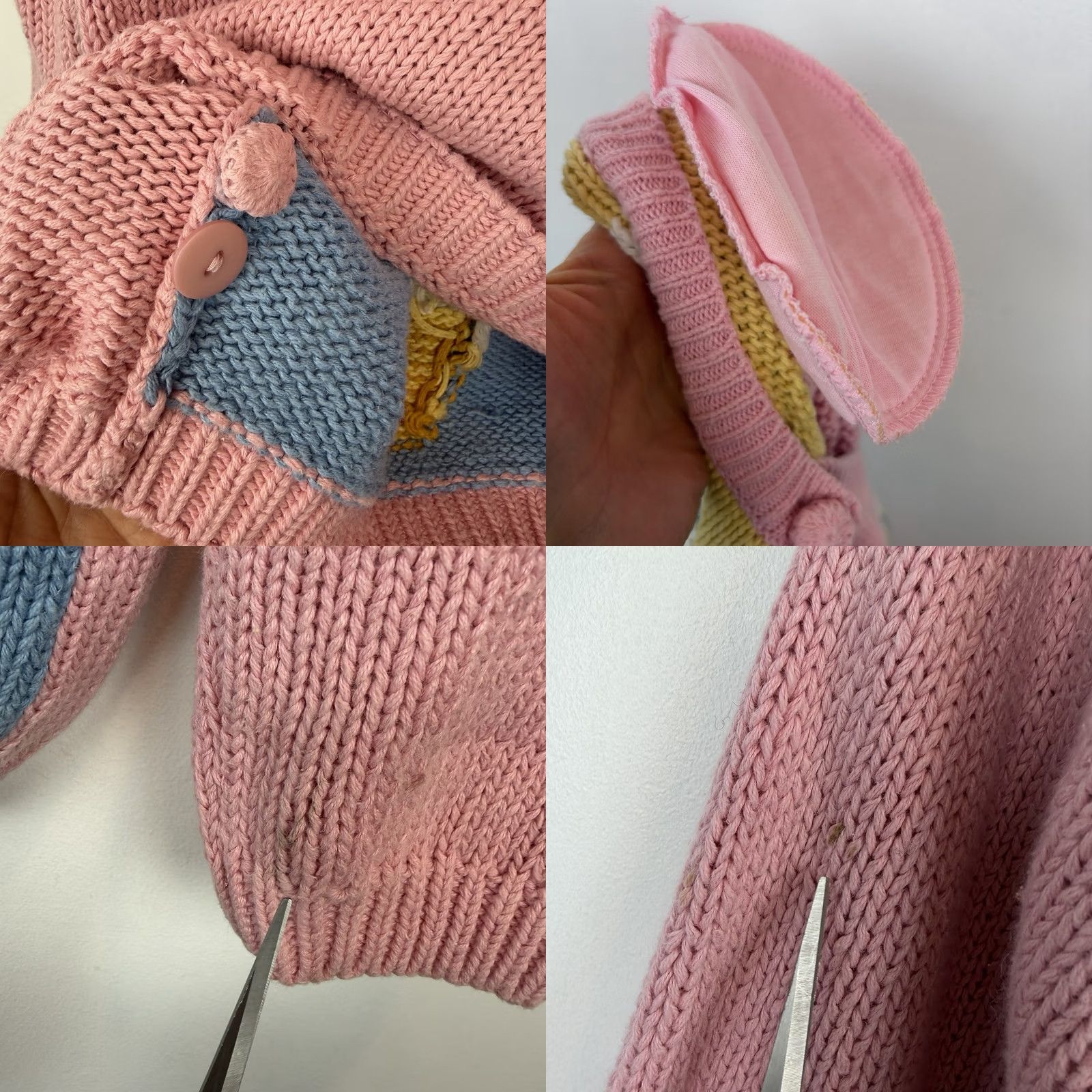 Pinko VINTAGE Alexandra Bartlett Easter Sweater Womens Large Cardigan Pink Bunny Eggs Read Size L / US 10 / IT 46 - 9 Thumbnail