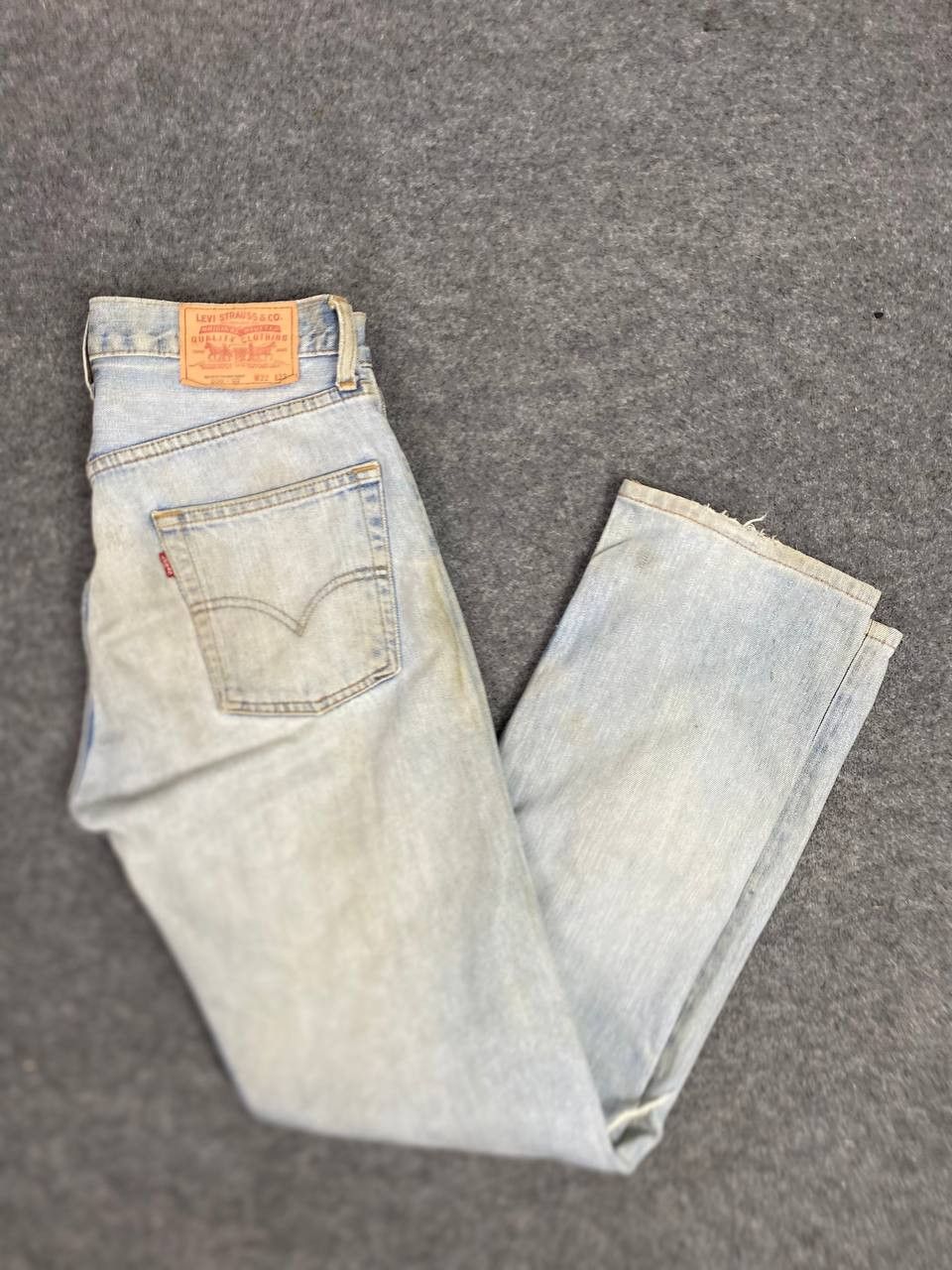 Levi's vintage levis 505 distressed denim nice design Size US 33 - 2 Thumbnail