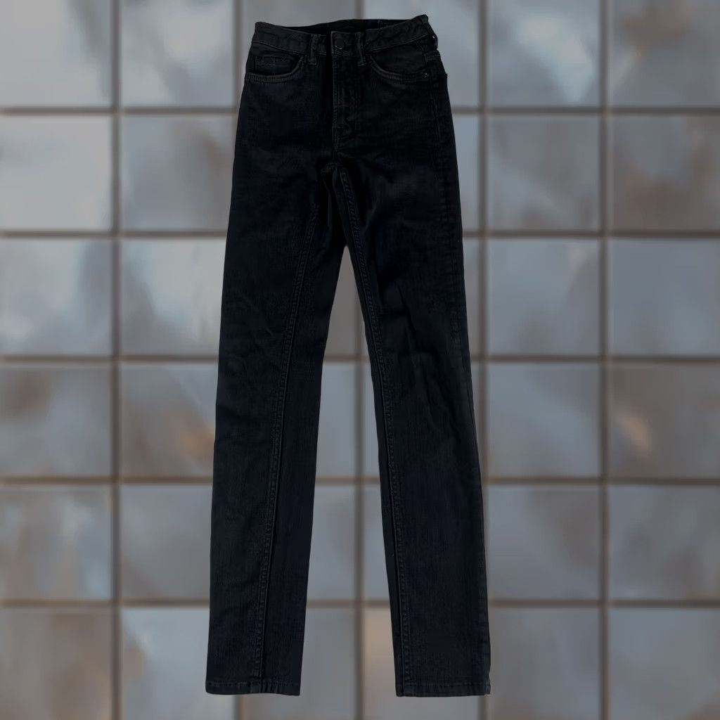 Allsaints ALLSAINTS STILT Skinny Jeans Womens 24 Black Belt Loops Button Zip Pockets Denim Size 42" / US 20 - 1 Thumbnail