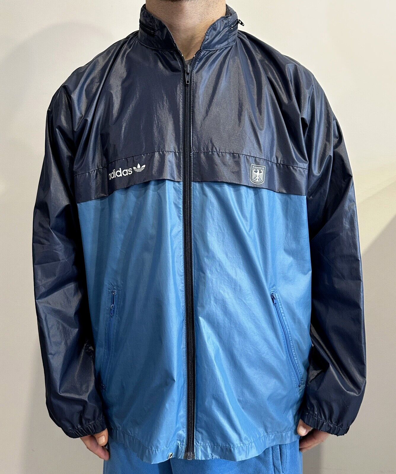 Adidas Germany Olympic Adidas Jacket 1990s Vintage 90s Deutschland Size US L / EU 52-54 / 3 - 1 Thumbnail