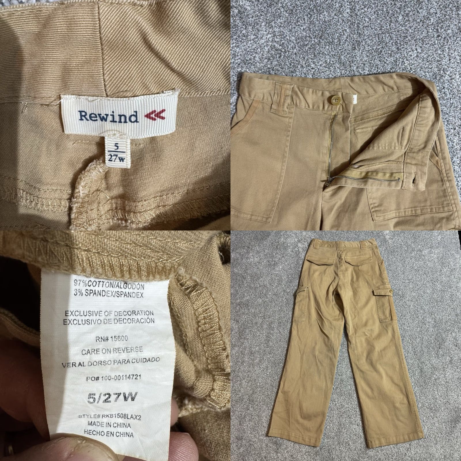 Vintage Y2K Pants Womens Size 5/27W Cargo Streetwear Edgy Grunge Utility Minimalist Size 27" / US 4 / IT 40 - 8 Thumbnail