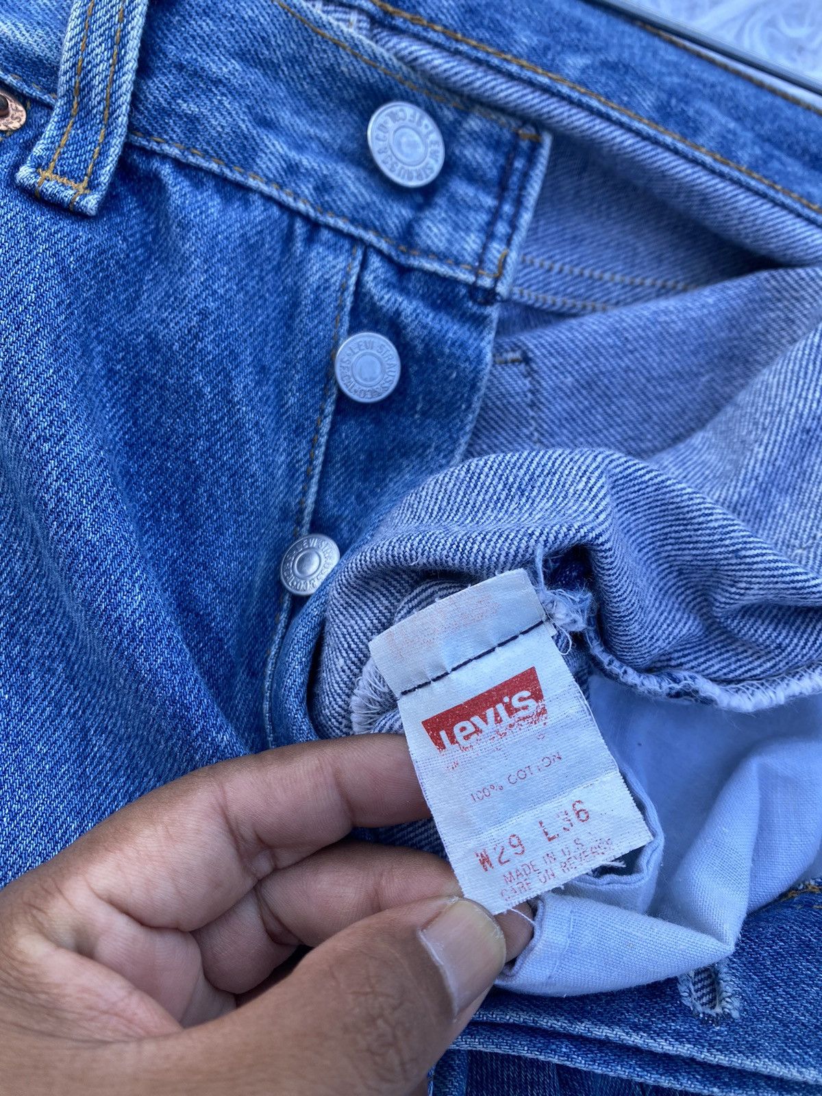 Levi's Rare Vintage Levi’s 501 Paints Splatter Denim Jeans Size US 28 / EU 44 - 14 Thumbnail