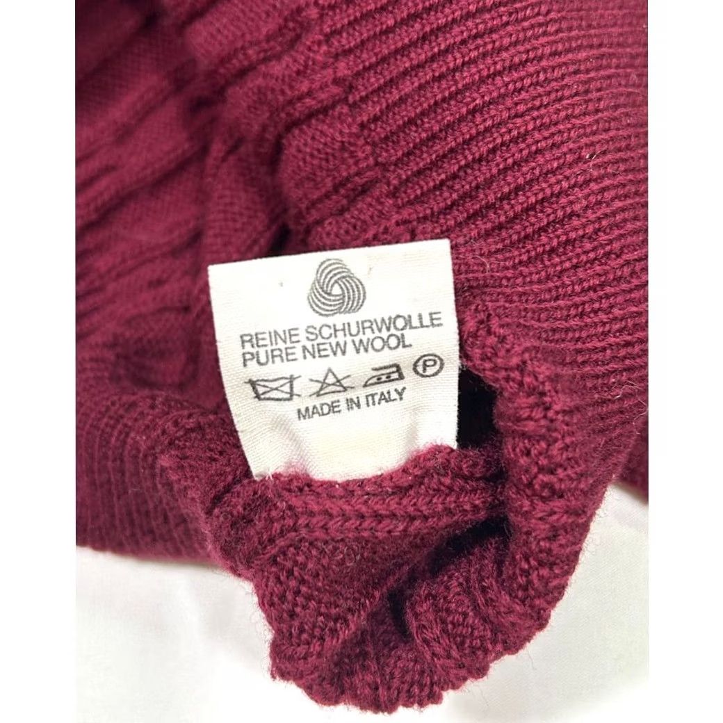 Jil Sander Jil Sander Pure New Wool Cable Knit Sweater Pullover Womens Red M Size M / US 6-8 / IT 42-44 - 5 Thumbnail