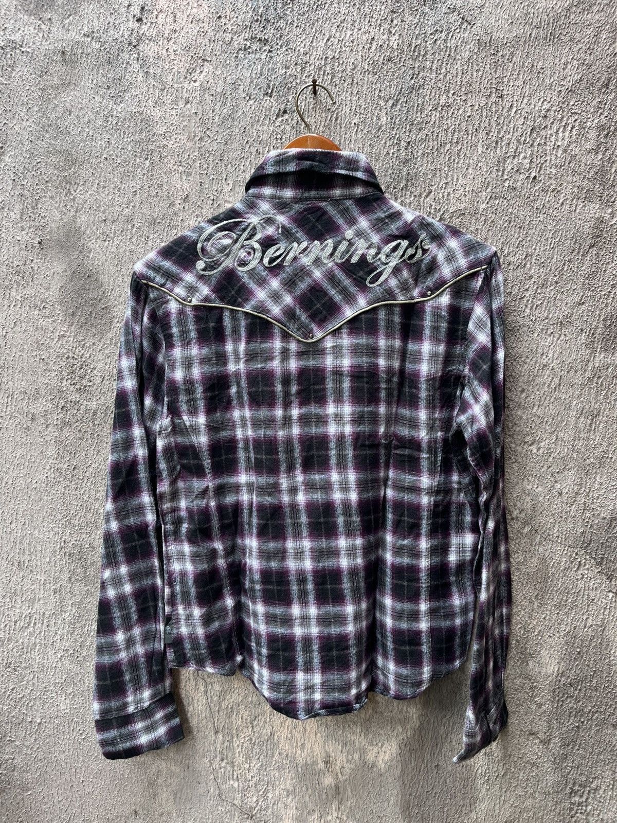 Japanese Brand Bernings Sho Plaid Embordered Logo Size US L / EU 52-54 / 3 - 6 Thumbnail