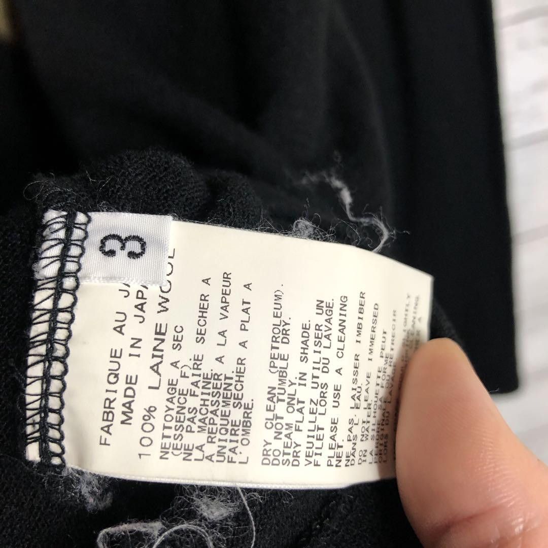 Yohji Yamamoto yohji yamamoto POUR HOMME Rare discharge-printed neck knit Size US L / EU 52-54 / 3 - 7 Thumbnail