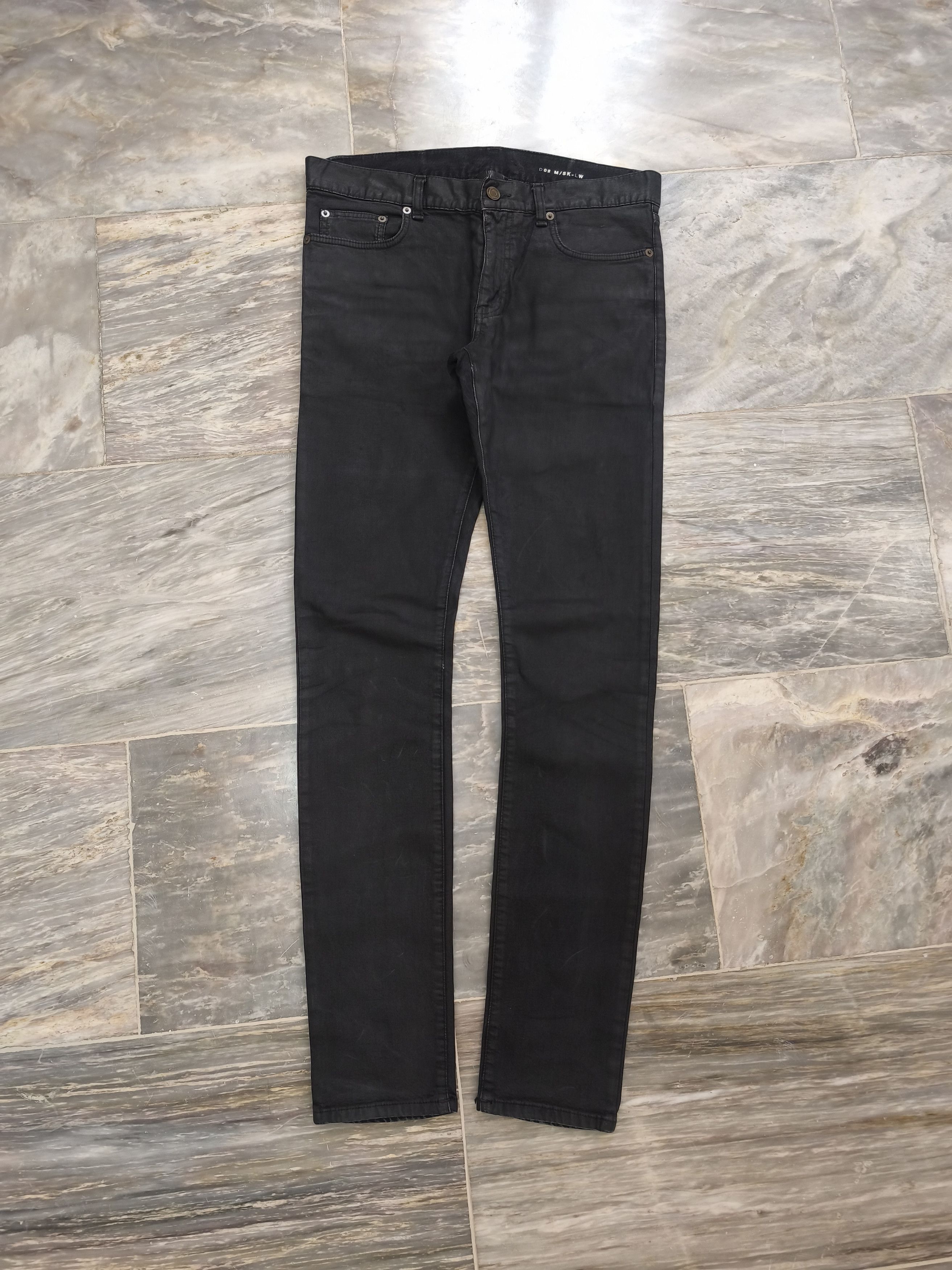 Saint Laurent Paris Saint Laurent Paris 2013 Waxed Black D02 Denim Size US 30 / EU 46 - 1 Thumbnail