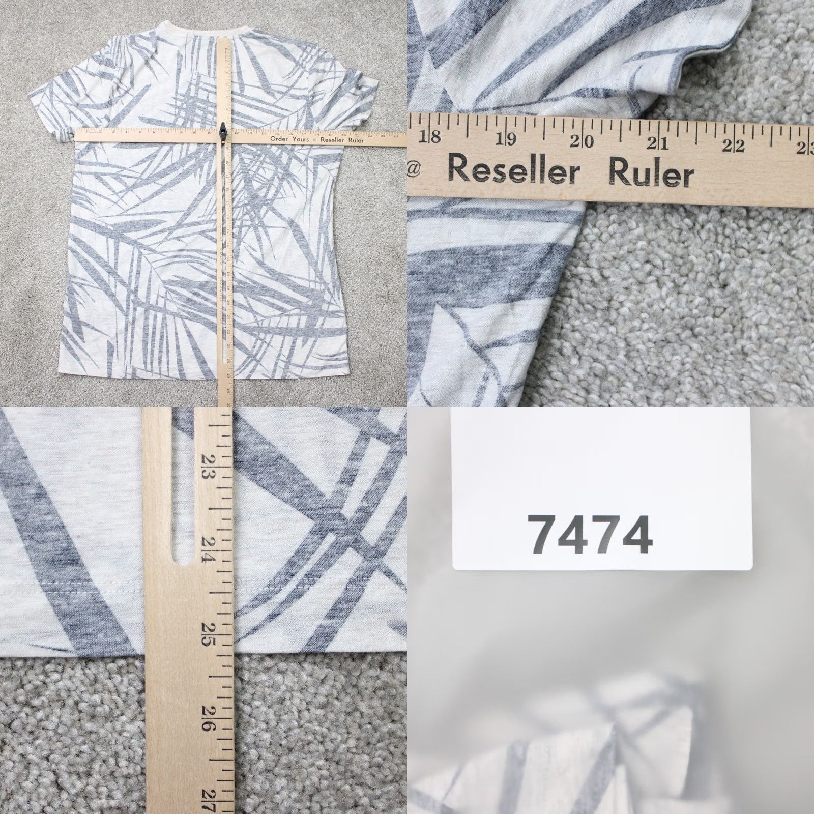 Hugo Boss HUGO BOSS Shirt Mens Large White/Black Slim Fit Cotton- Linen Short Sleeve Size US L / EU 52-54 / 3 - 9 Thumbnail