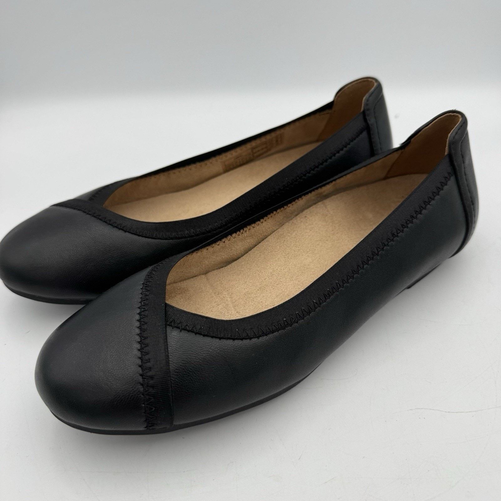 Vionic Vionic Women's Caroll Black Leather Ballet Flats Shoes Sz 6 Size US 6 / IT 36 - 3 Thumbnail