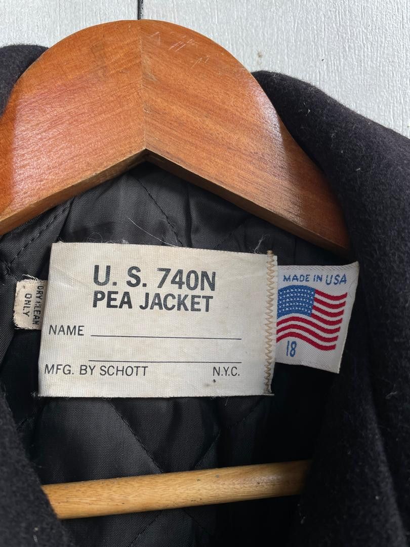 Schott Vintage Schoot Made In USA Peacoat Jacket Size US M / EU 48-50 / 2 - 10 Thumbnail
