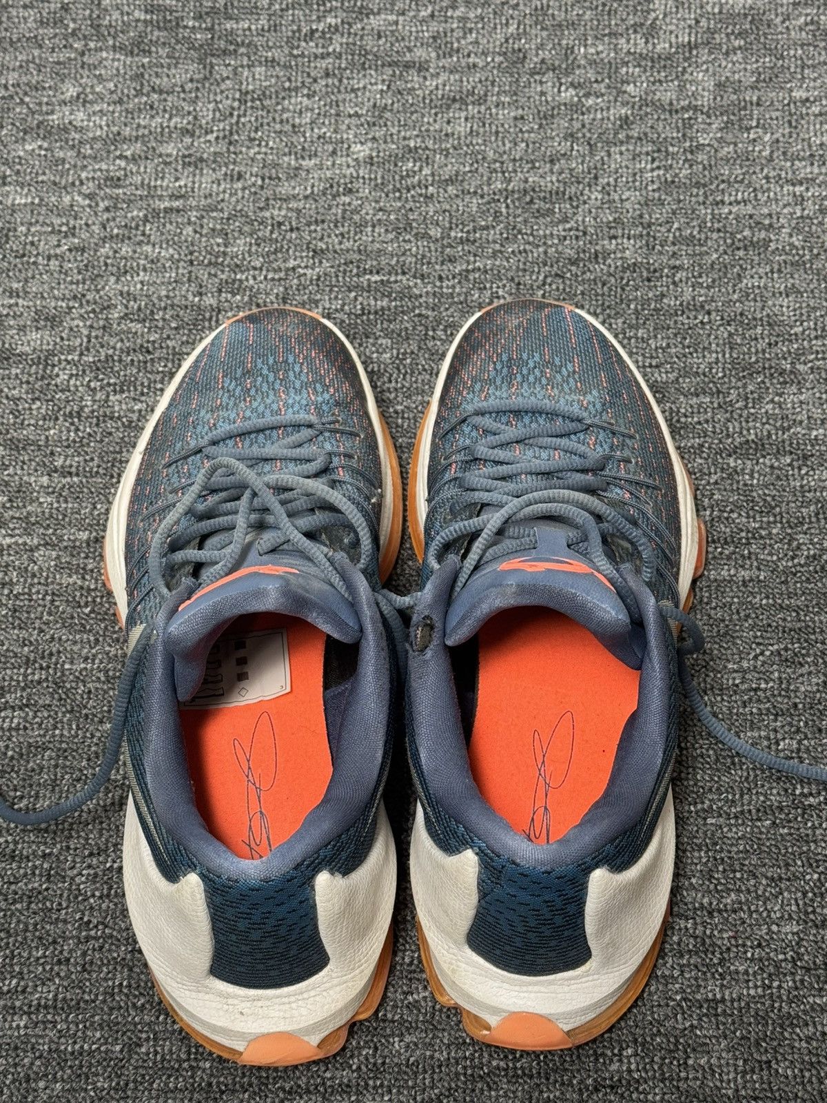Nike Nike KD 8 Basketball Shoes Men's US 9 Blue Teal Orange Size US 9 / EU 42 - 7 Thumbnail