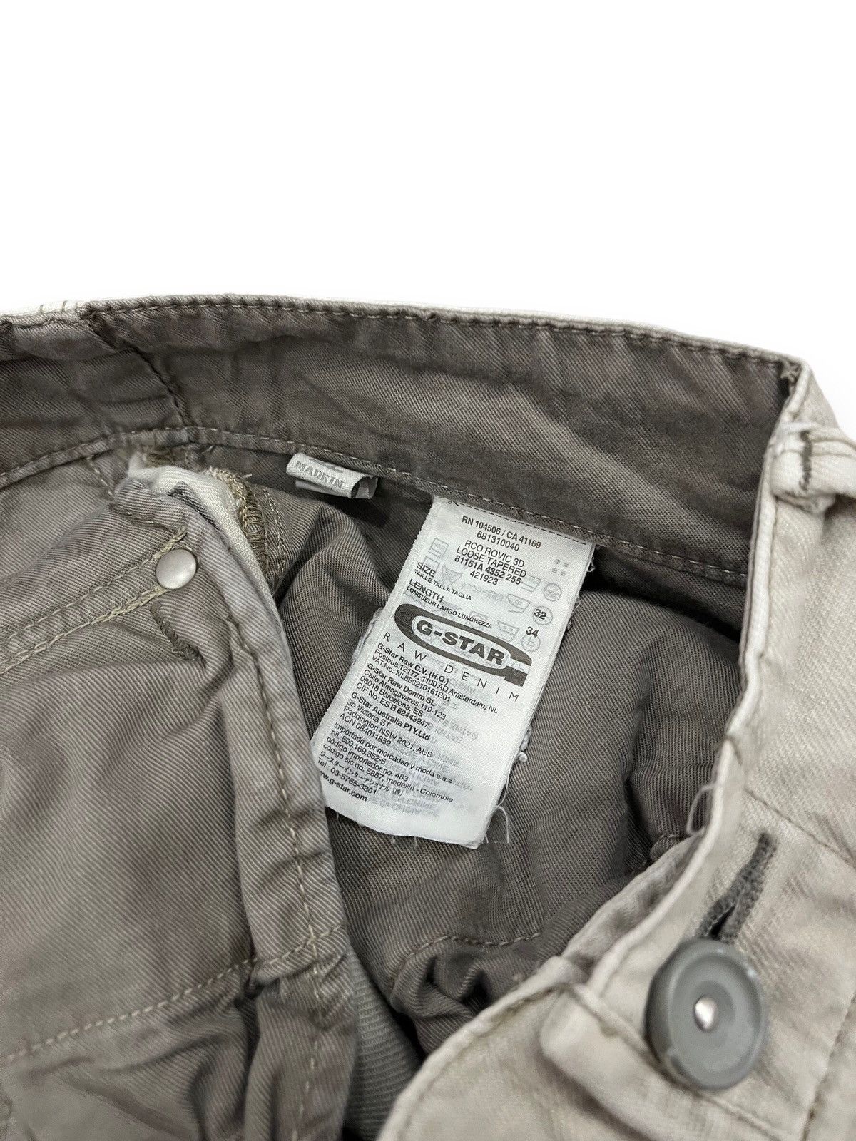G-Star × Japanese Brand × Vintage Vintage G-Star Raw Double Knee Cargo Pants Size US 32 / EU 48 - 14 Thumbnail