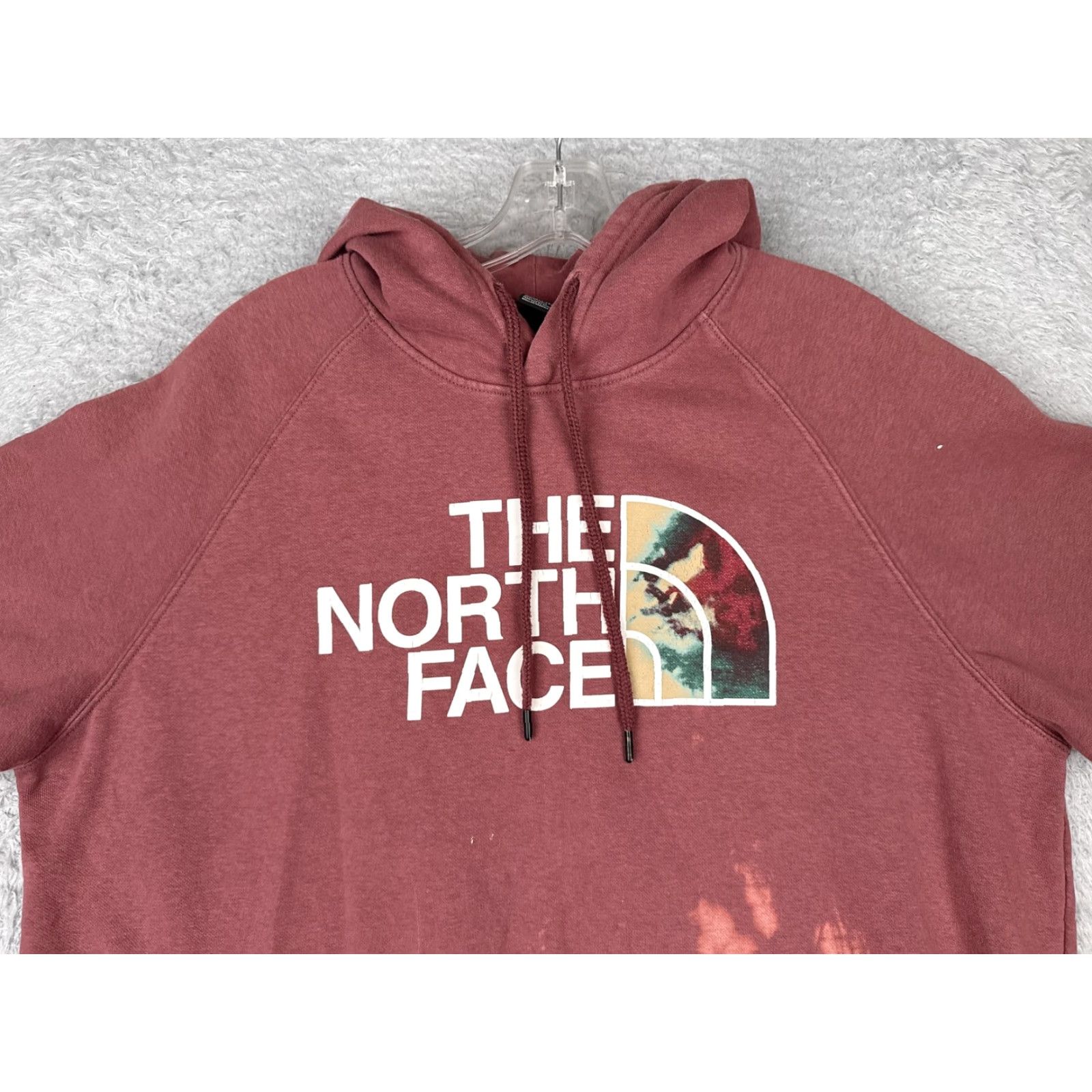 The North Face The North Face Hoodie Women XL Burgundy Pullover Kangaroo Pocket Graphic Logo - Women - XL - Burgundy/Red - Hoodie - Graphic Print - All Seasons Size XL / US 12-14 / IT 48-50 - 4 Thumbnail