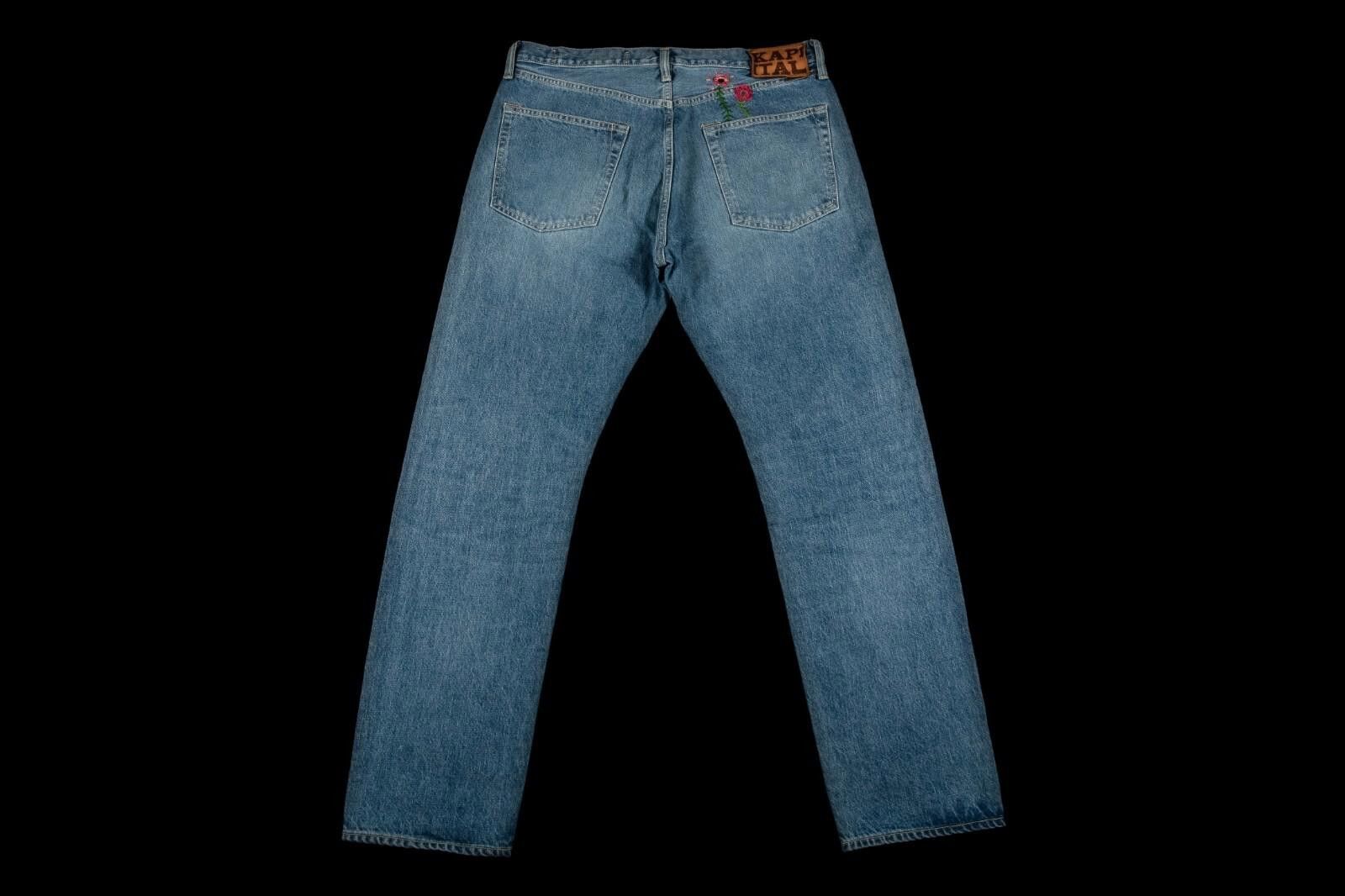 Kapital Kapital 14 oz Denim 5p Monkey Cisco 66 Psychedelic Indigo 36 Size US 36 / EU 52 - 3 Thumbnail