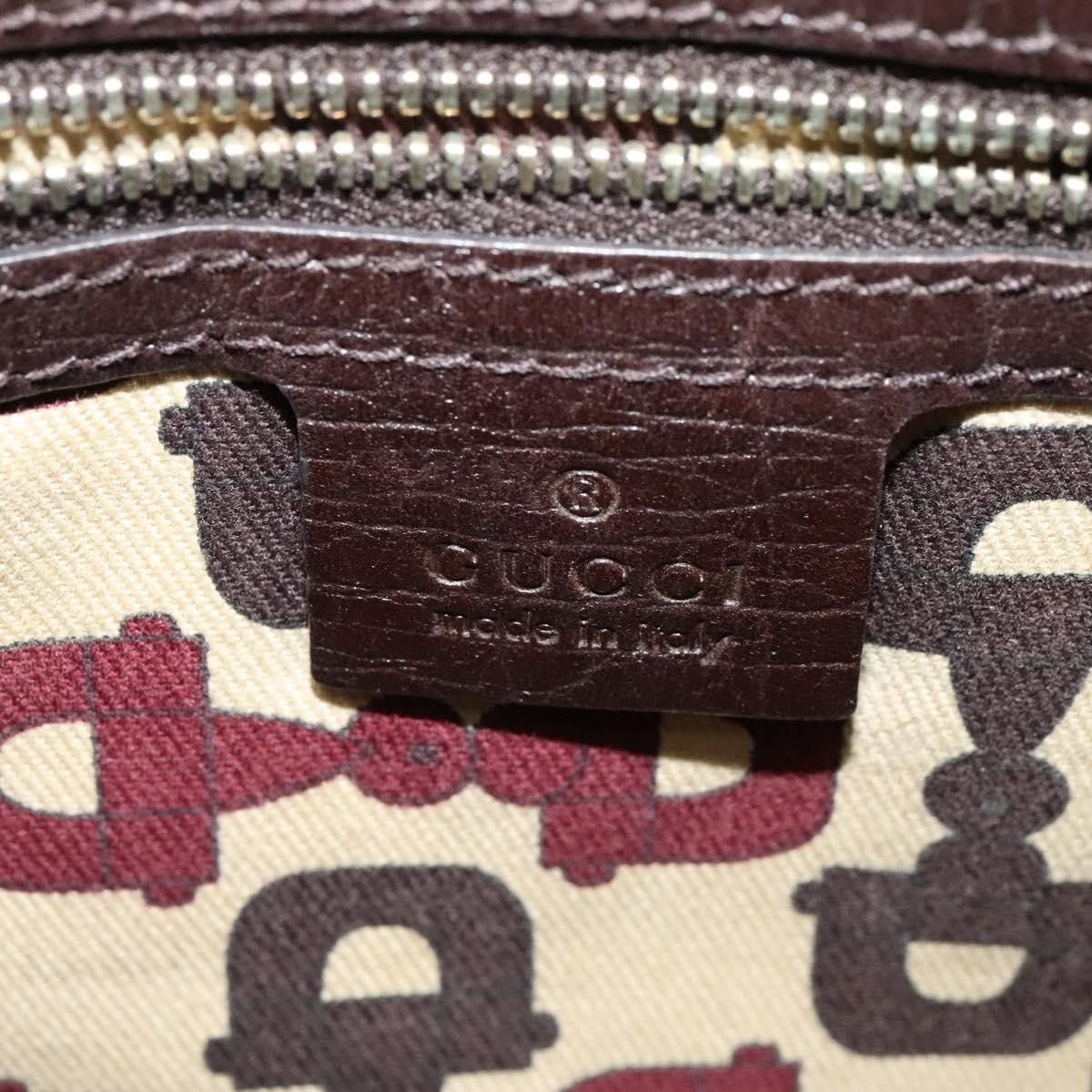 Gucci GUCCI GG Canvas Web Sherry Line Shoulder Bag Beige Gold Red Size ONE SIZE - 15 Thumbnail