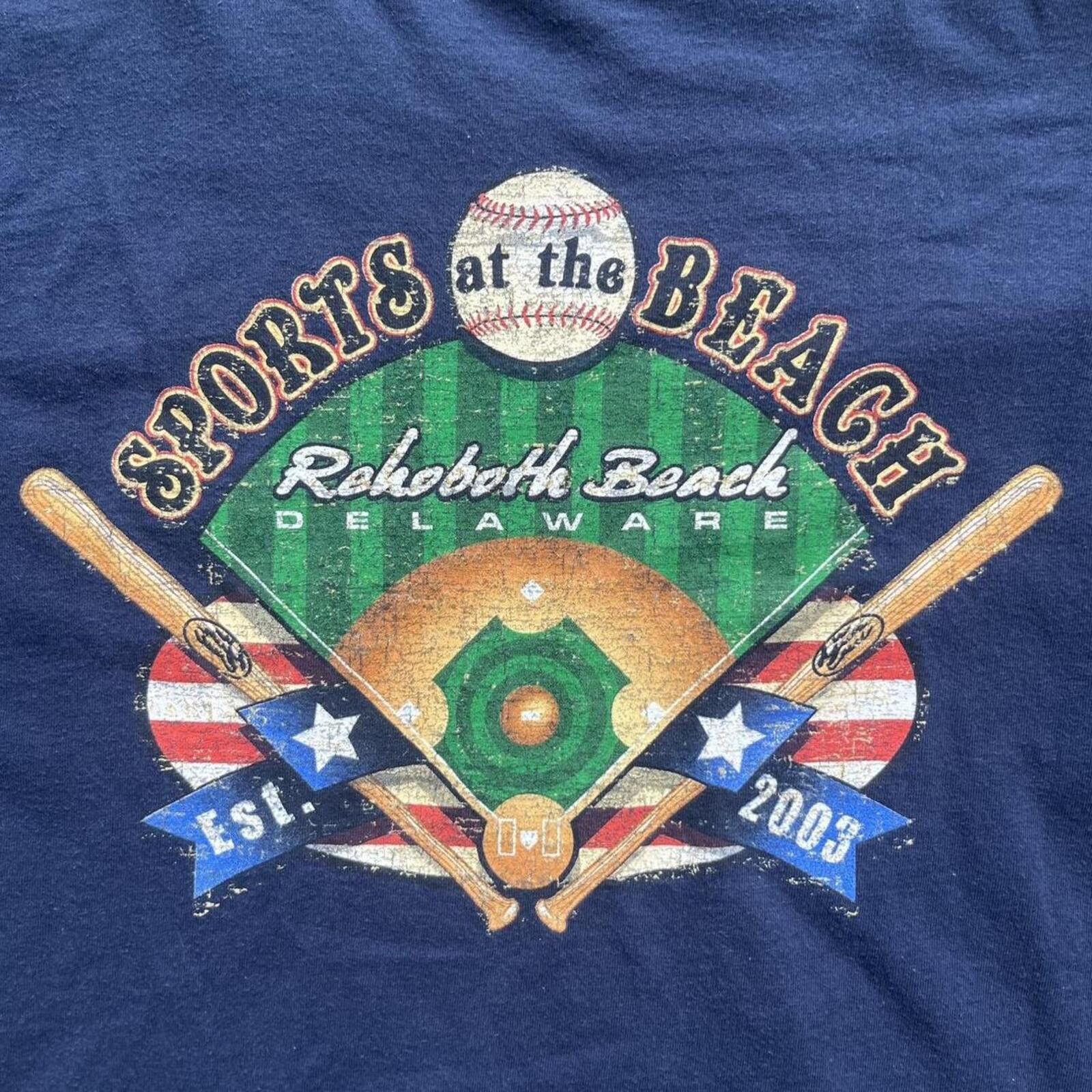 Gildan 2003 Sports at the Beach Rehoboth Delaware Baseball T-Shirt Size US L / EU 52-54 / 3 - 2 Thumbnail
