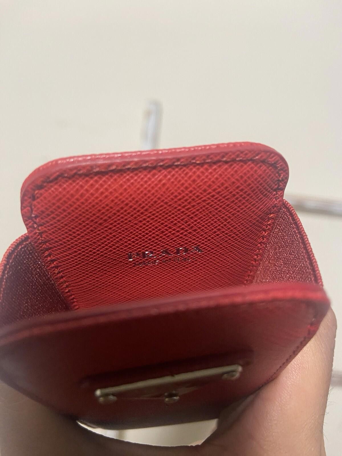 Prada Prada red saffiano cigarette case phone pouch wristlet w box Size ONE SIZE - 11 Thumbnail