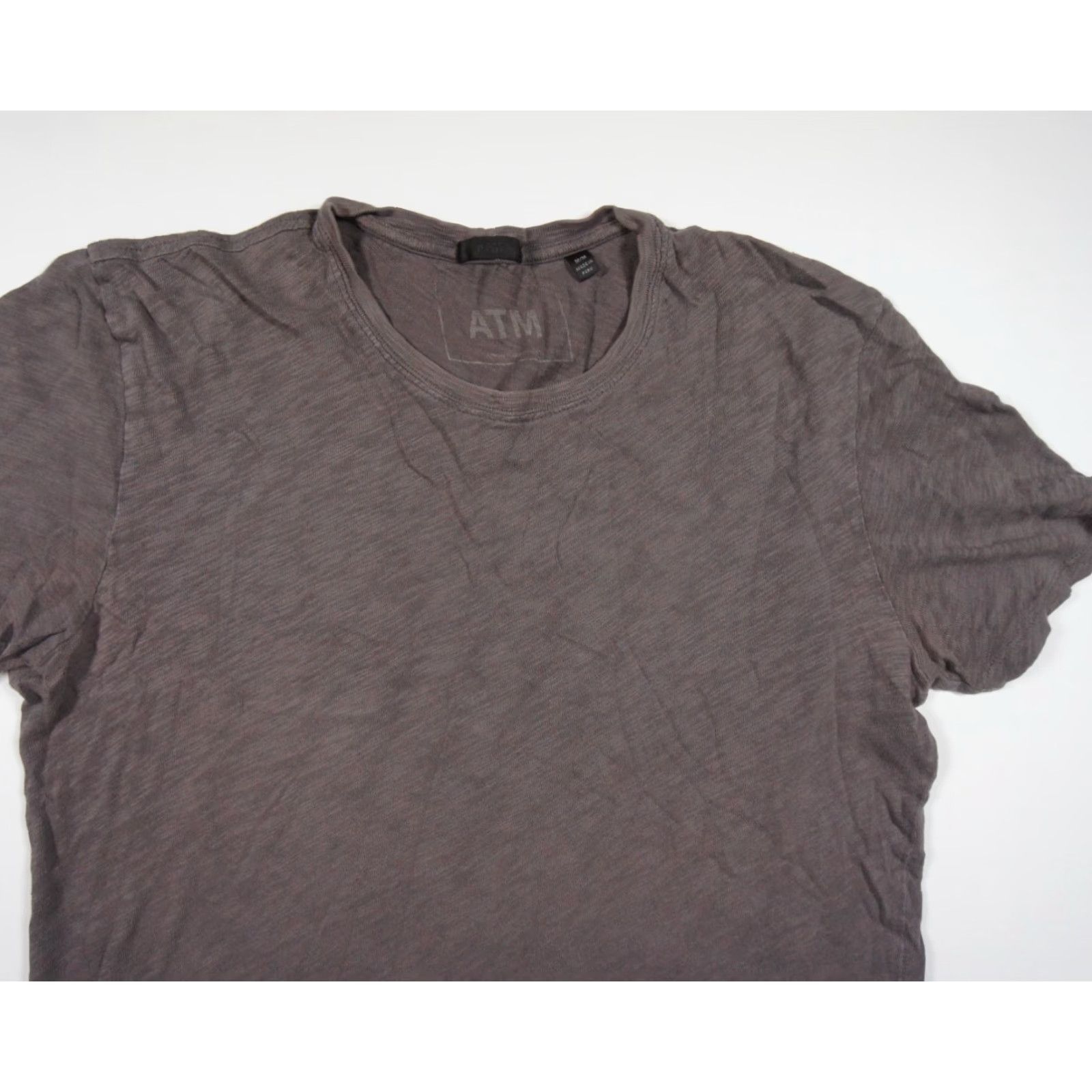 Vintage ATM Gray Short Sleeve Crew Neck Jersey T-Shirt Mens Medium Casual Size US M / EU 48-50 / 2 - 2 Thumbnail