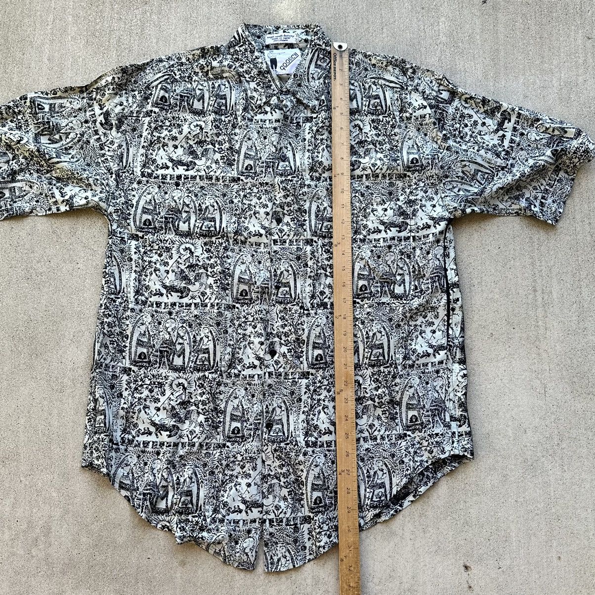Vintage Vintage Goouch Shirt 100% Rayon All Over Pri T Tribal Hindu Size US S / EU 44-46 / 1 - 9 Thumbnail