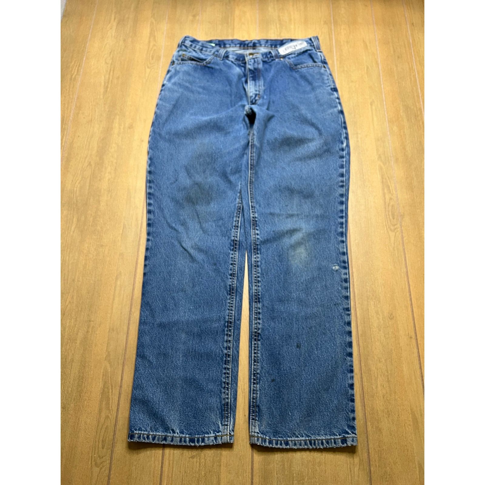 Carhartt Vintage Carhartt Jeans Mens 34x32 Blue Denim Utility Work Size US 34 / EU 50 - 2 Thumbnail