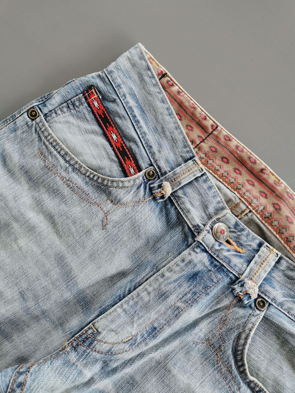 Edwin Edwin 423XVS Light Blue Distressed Denim Jeans Size US 34 / EU 50 - 5 Thumbnail