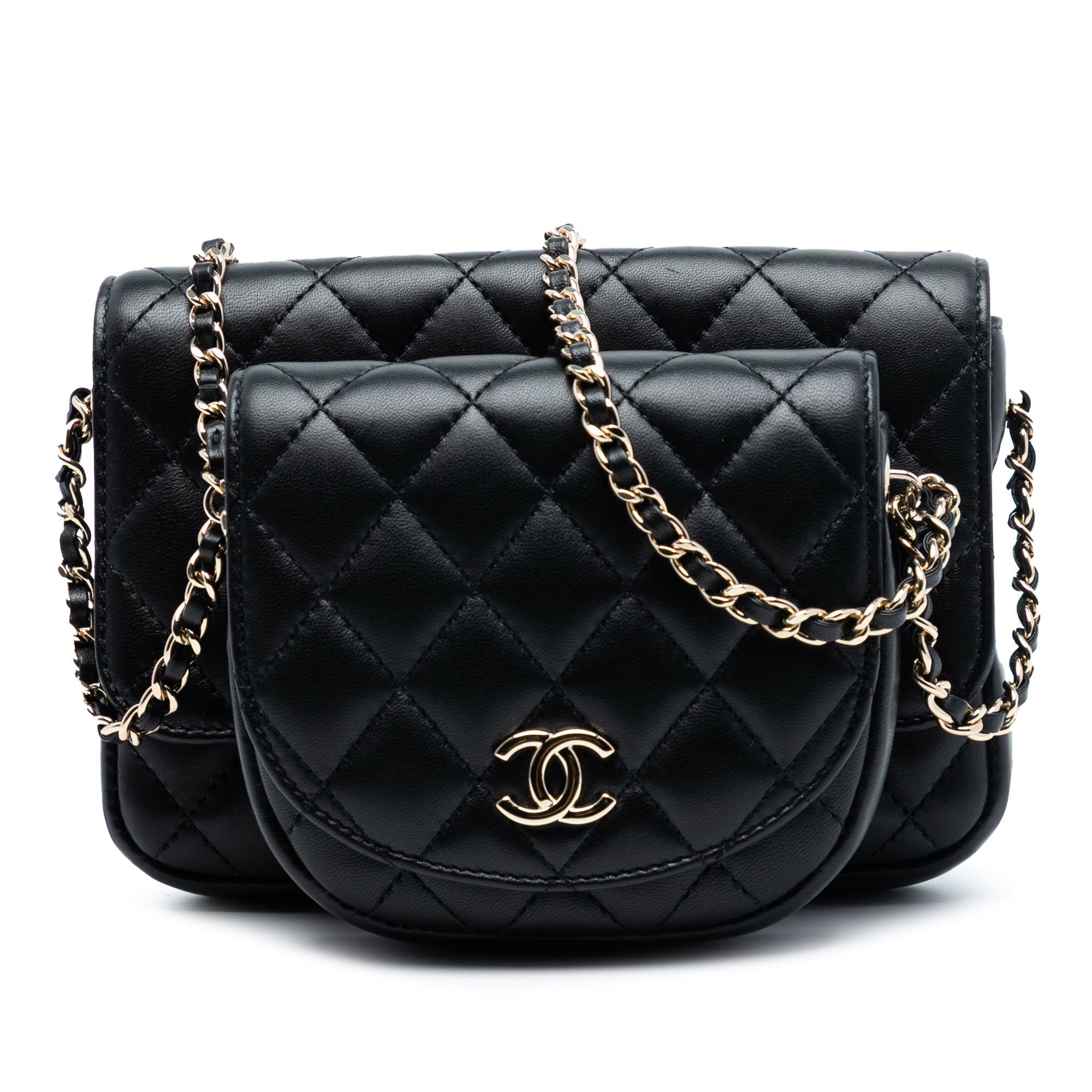 Chanel Chanel CC Quilted Lambskin Side Packs Flap Size ONE SIZE - 1 Thumbnail