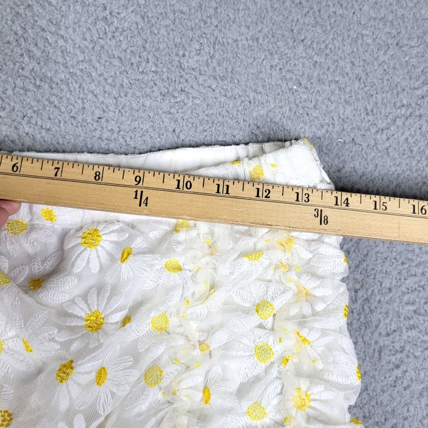 For Love & Lemons For Love & Lemons Skirt Women L Yellow Mini Daisy TULLE Short Retro 90s? Size 36" / US 14 / IT 50 - 4 Thumbnail