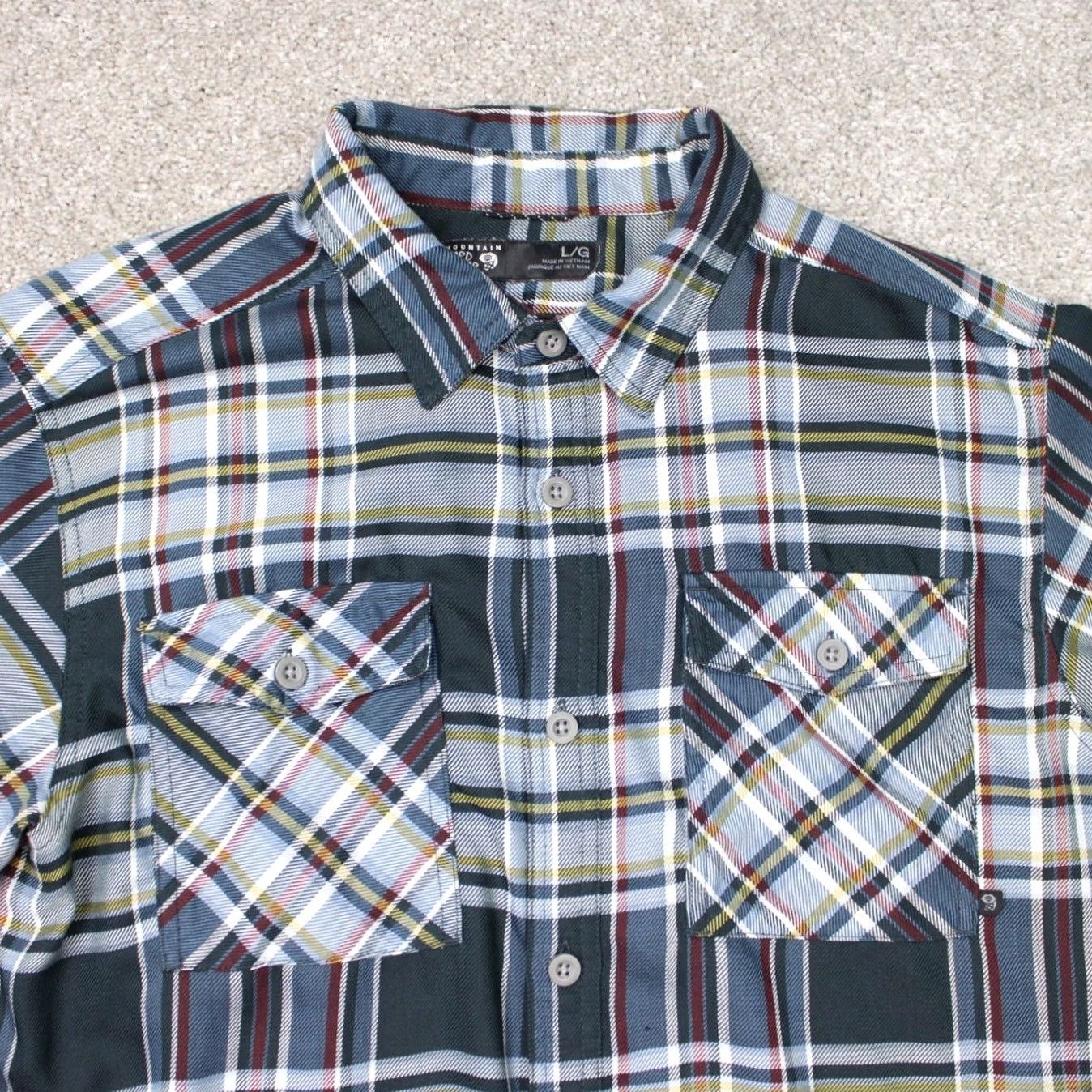 Mountain Hardwear Mountain Hardwear Shirt Mens Large Trekkin Flannel Long Sleeve Button-Up Plaid Green Cotton Polyester Casual Workwear Outdoors Size US L / EU 52-54 / 3 - 6 Thumbnail