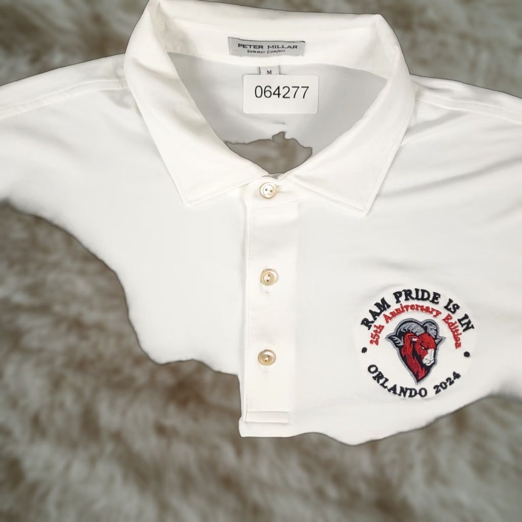Peter Millar Peter Millar Polo Shirt Mens Medium White Summer Comfort Ram Pride Orlando Polo Shirt Mens Medium White Summer Comfort Ram Pride Orlando Size US M / EU 48-50 / 2 - 1 Thumbnail