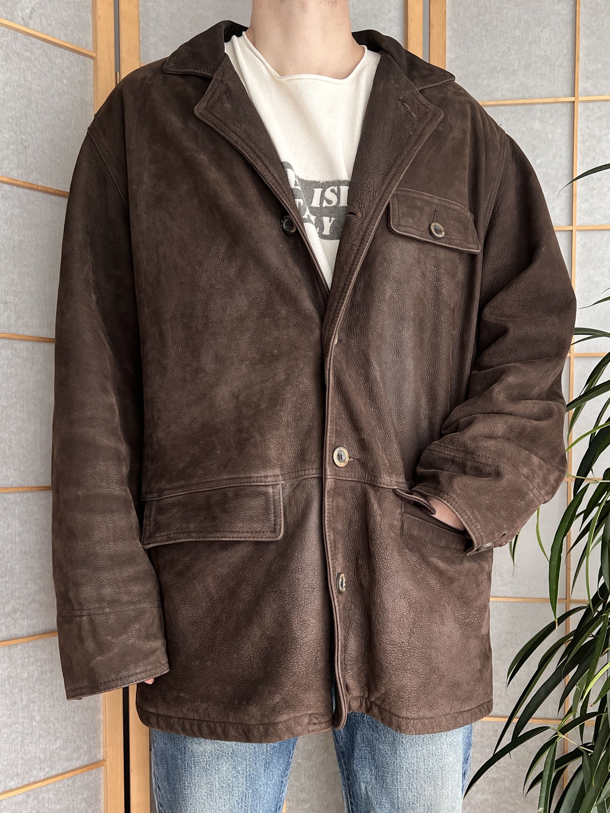 Marlboro Classics Archive! Marlboro Classics vintage 90s leather coat jacket Size US XXL / EU 58 / 5 - 3 Thumbnail