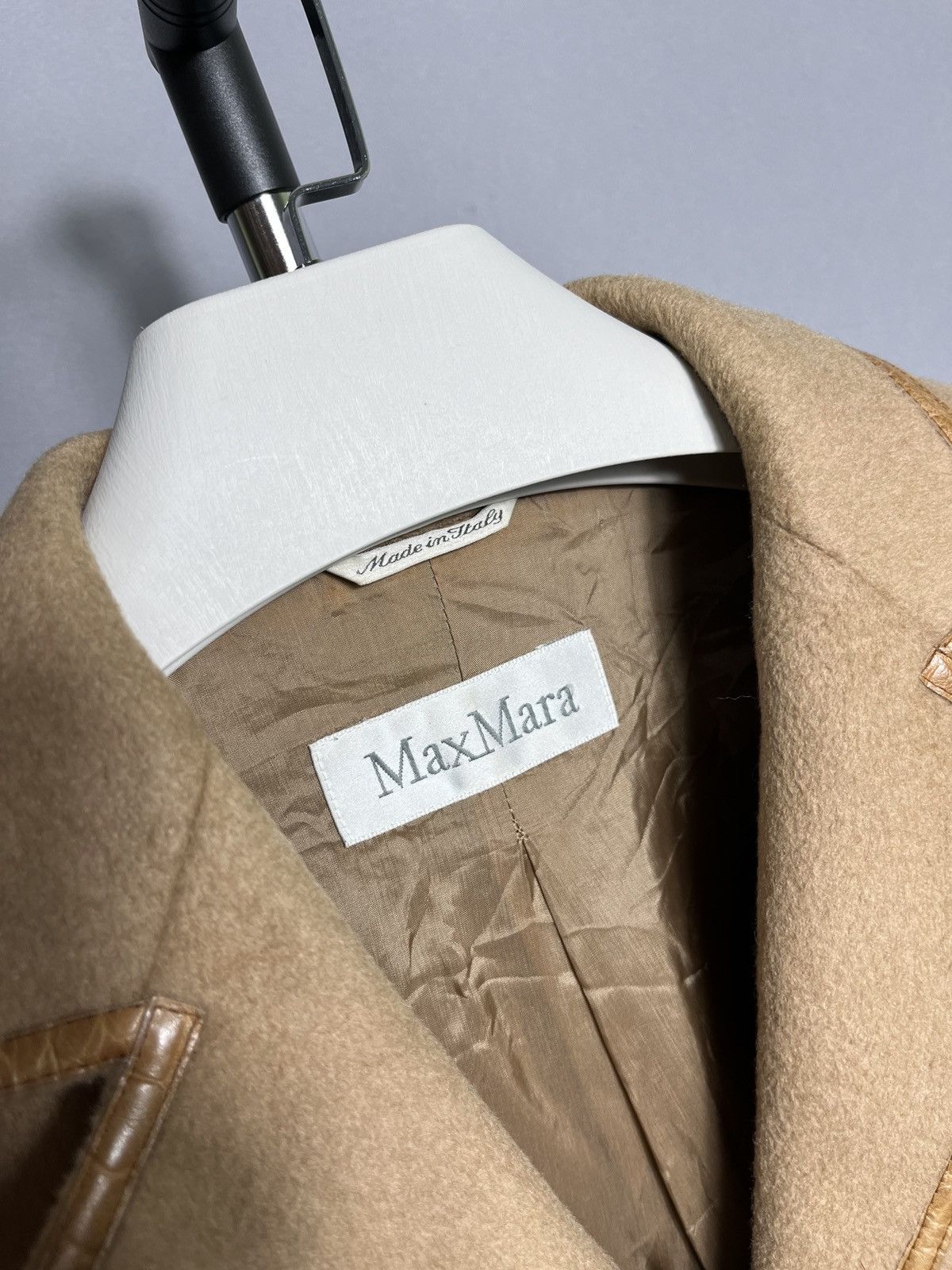 Max Mara max mara camello jacket blazer brown beige woman coat Size L / US 10 / IT 46 - 5 Thumbnail