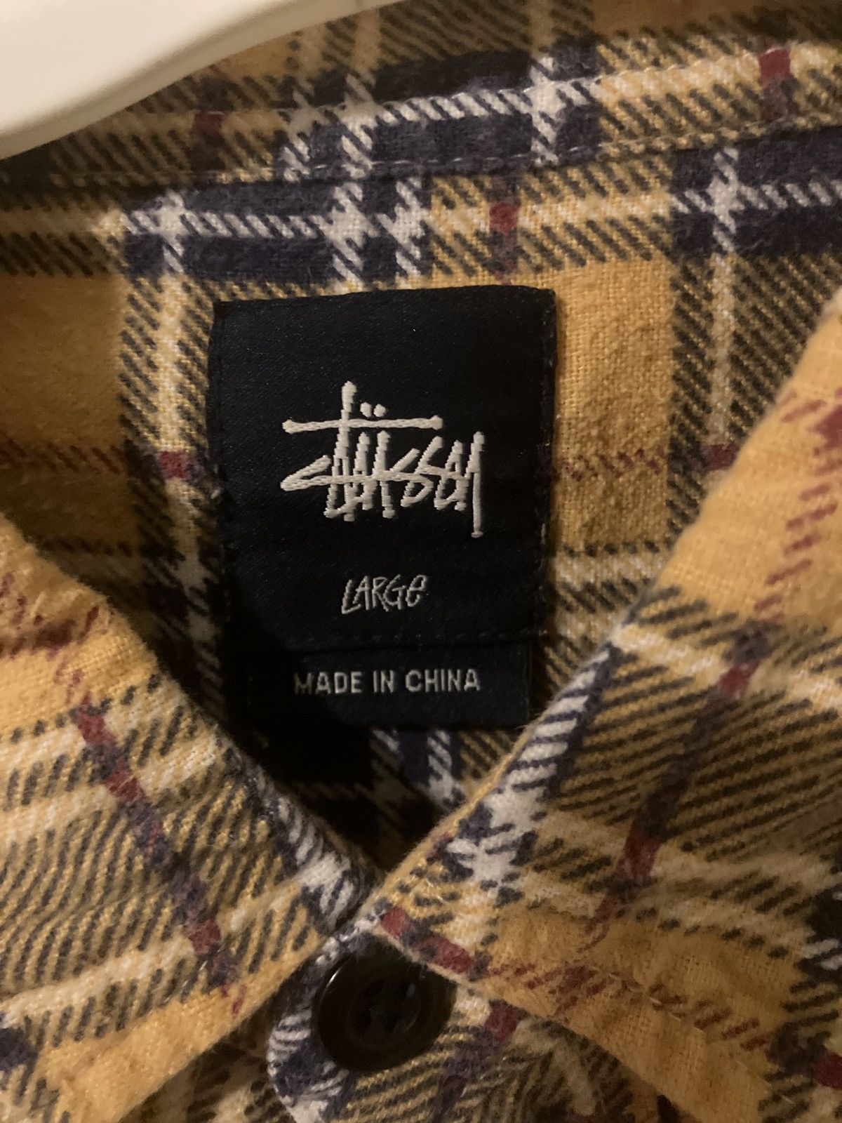 Stussy Yellow large Stussy flannel Size US L / EU 52-54 / 3 - 3 Thumbnail