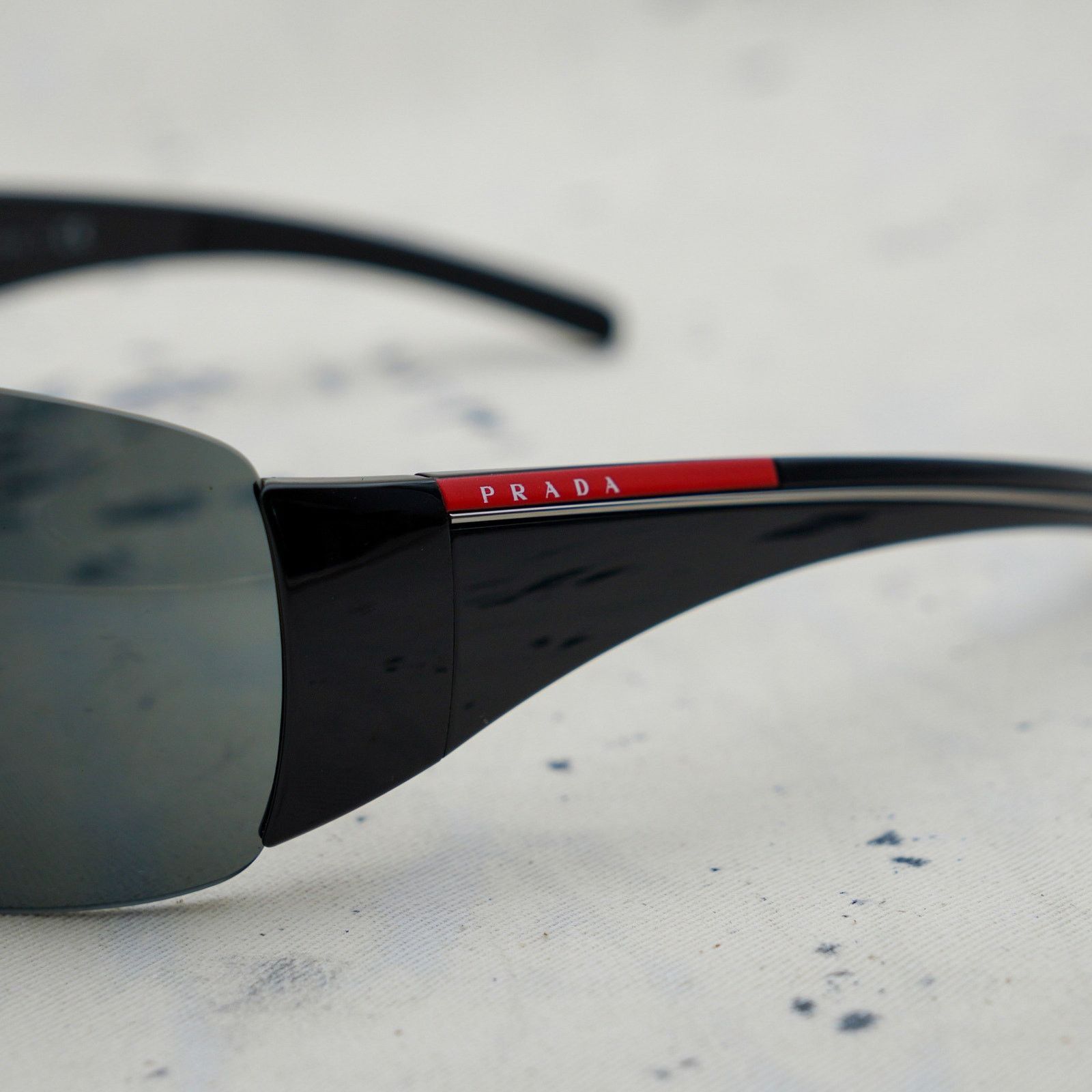 Prada Prada sps 02l rimless shield sport logo black sunglasses Size ONE SIZE - 6 Thumbnail