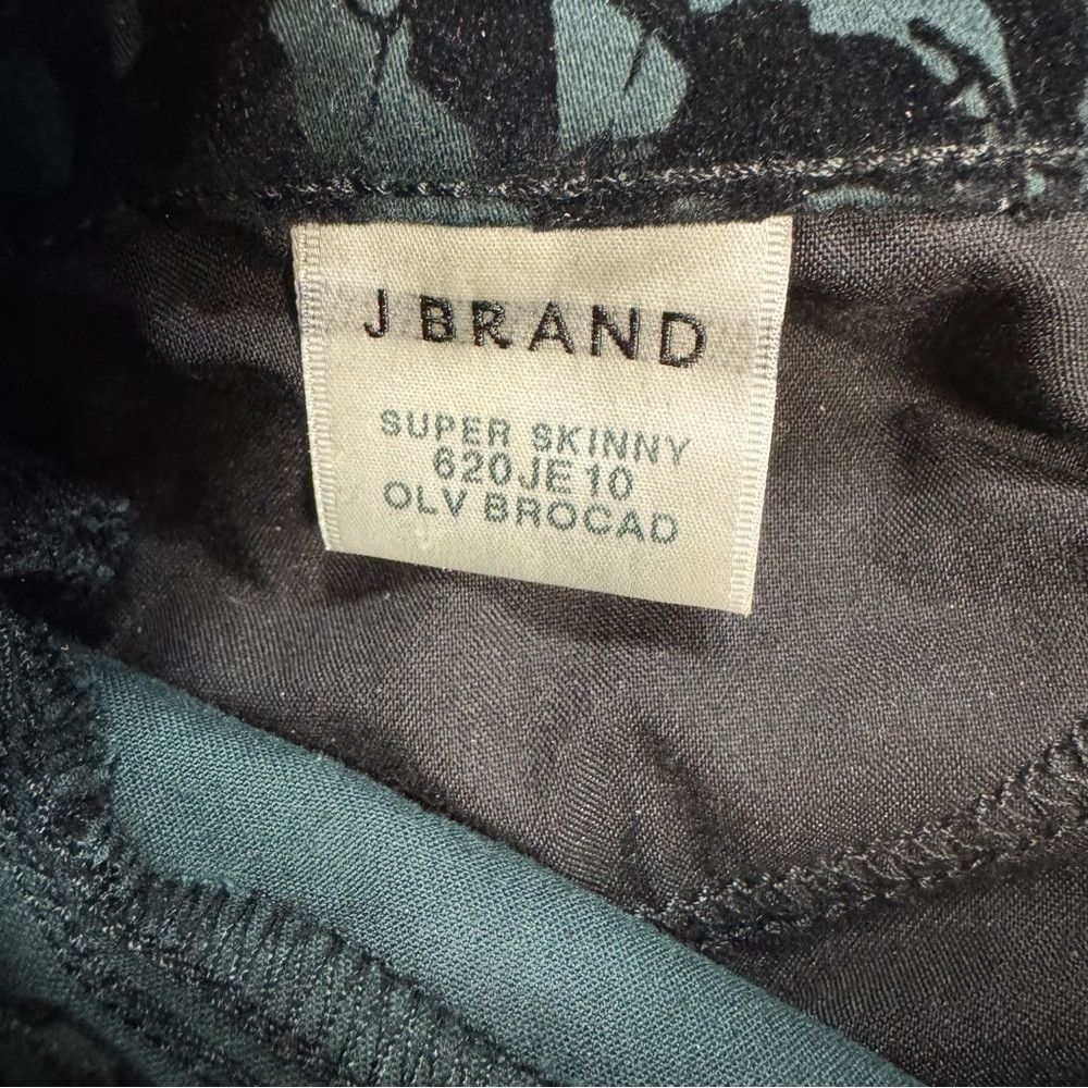 J Brand NWT New J BRAND Super Skinny Mid-Rise Olive BROCAD Jeans Si Size 25" / US 0 / IT 36 - 7 Thumbnail