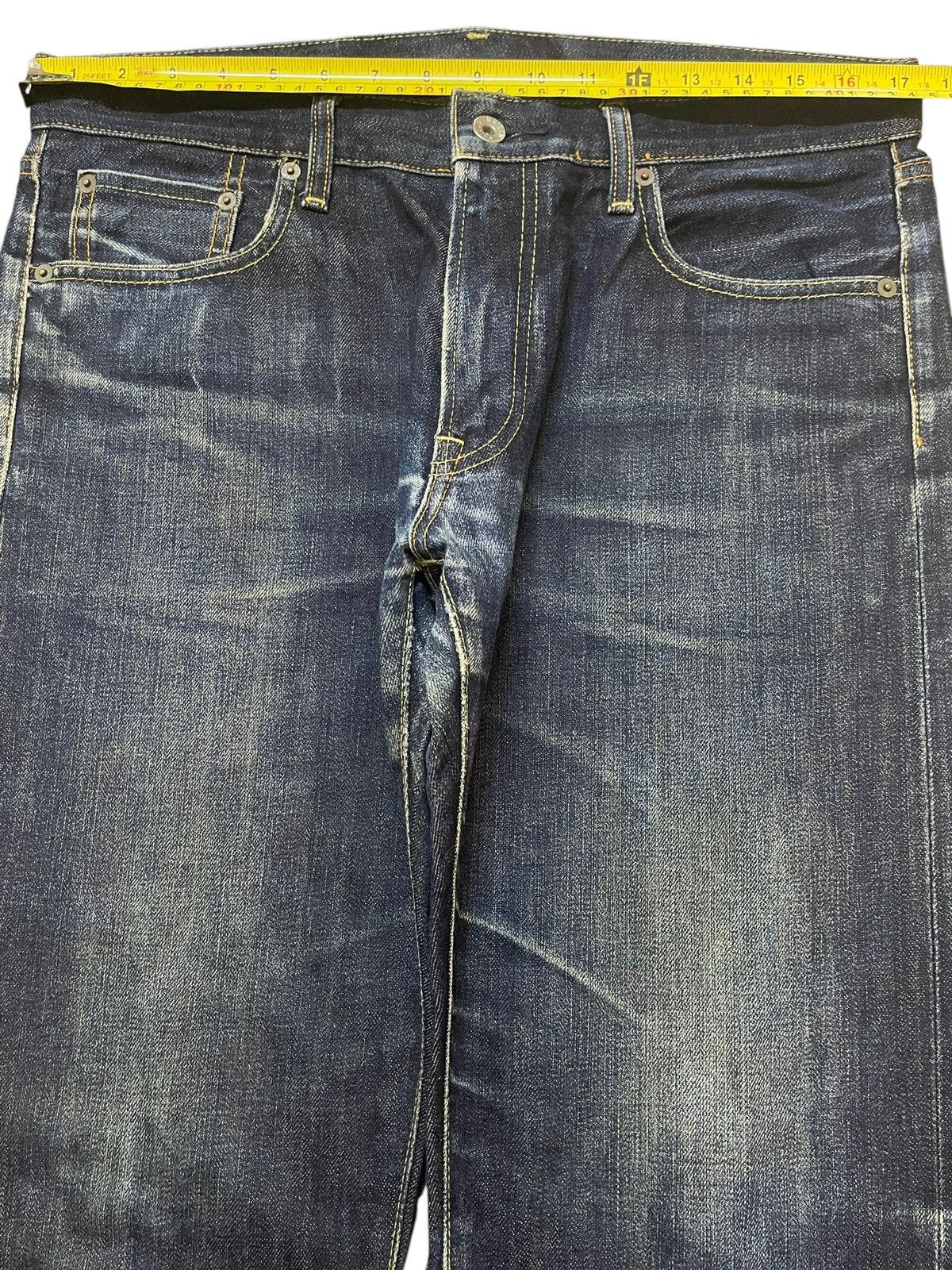 Uniqlo Vintage Japanese Uniqlo Selvedge Blue Faded Wash Style Jeans Size US 34 / EU 50 - 14 Thumbnail