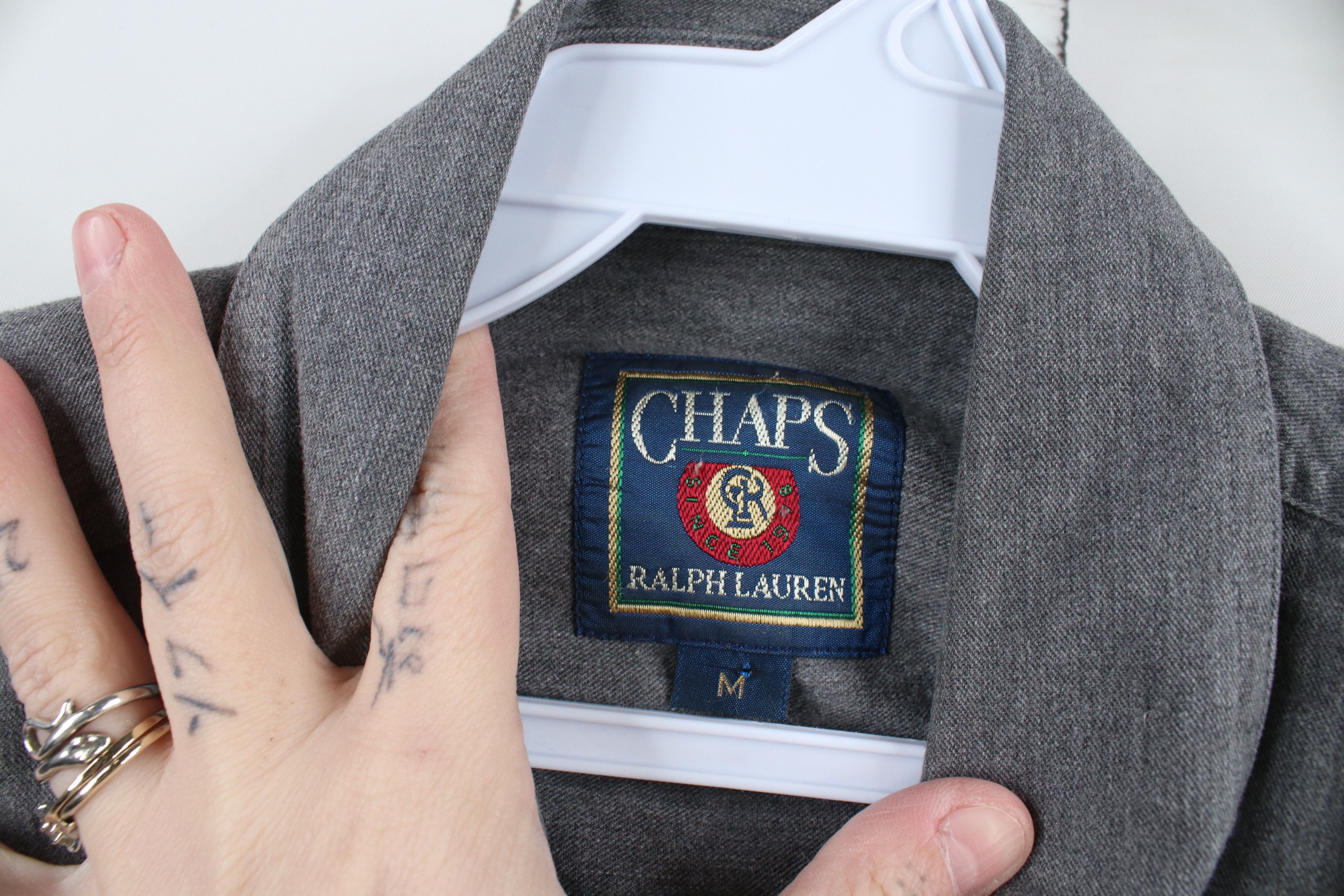 Ralph Lauren × Vintage Vintage 90s Chaps Ralph Lauren Spell Crest Button Down Shirt Size US M / EU 48-50 / 2 - 9 Thumbnail