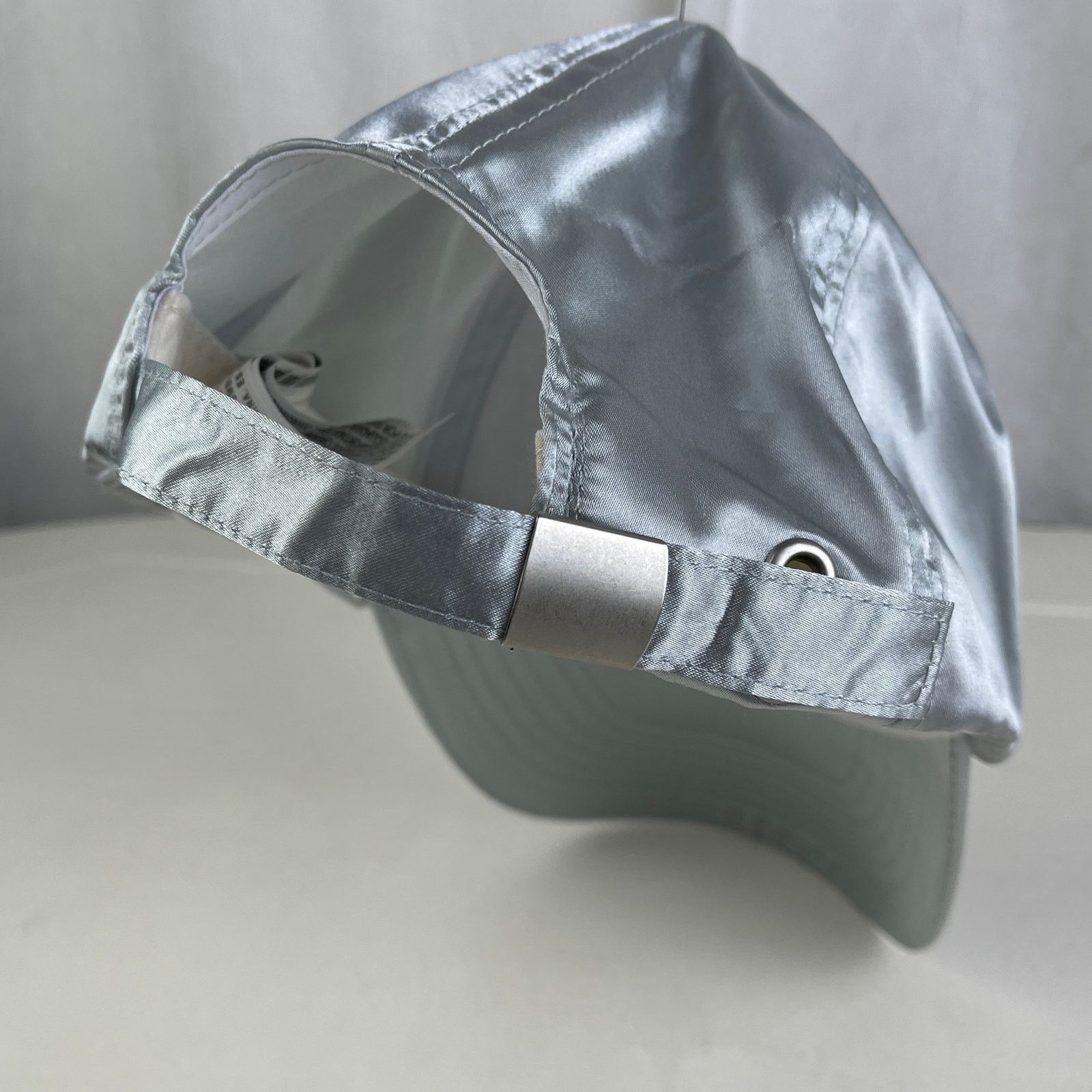 Forever 21 Shiny Silver Satin Baseball Cap Dad Hat Y2K Futuristic Cyber Size ONE SIZE - 15 Thumbnail