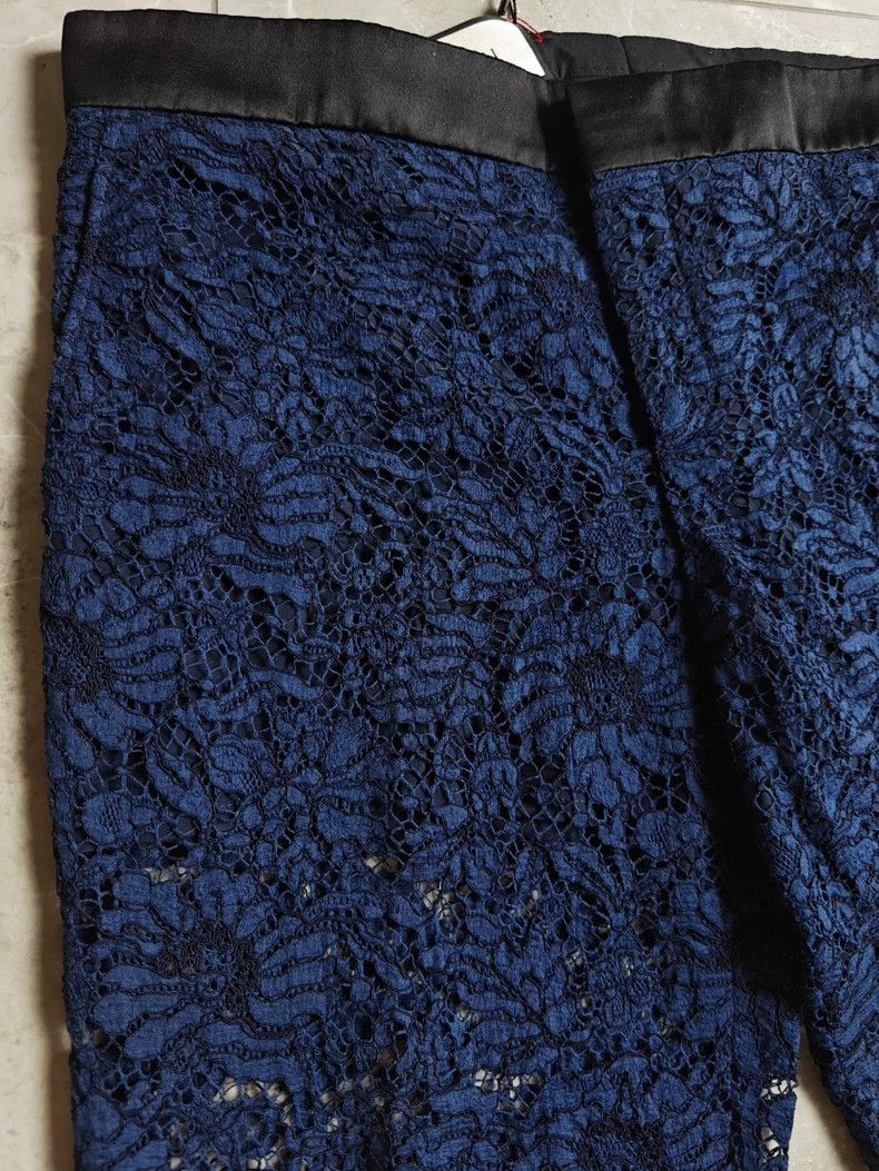 Gucci Gucci Blue lace trousers Size 27" / US 4 / IT 40 - 4 Thumbnail