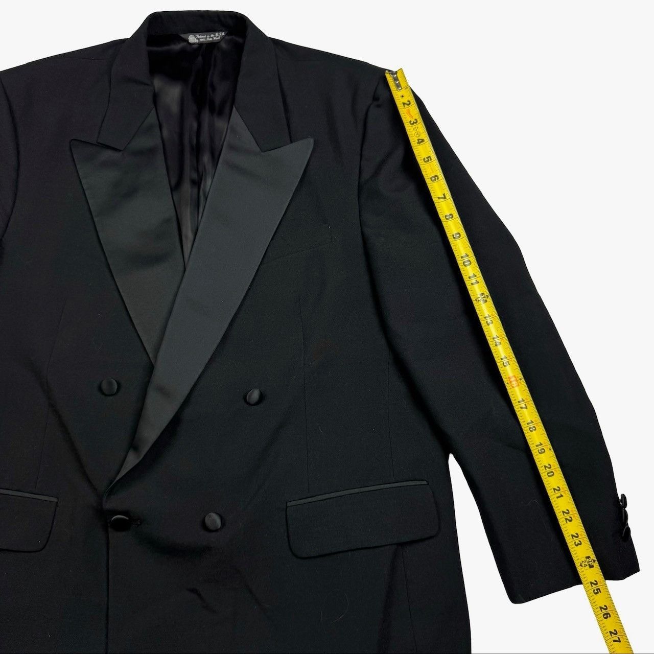 Burberry VTG Burberry Prorsum Men's Wool Double Breasted Tuxedo Blaze Size 46R - 9 Thumbnail