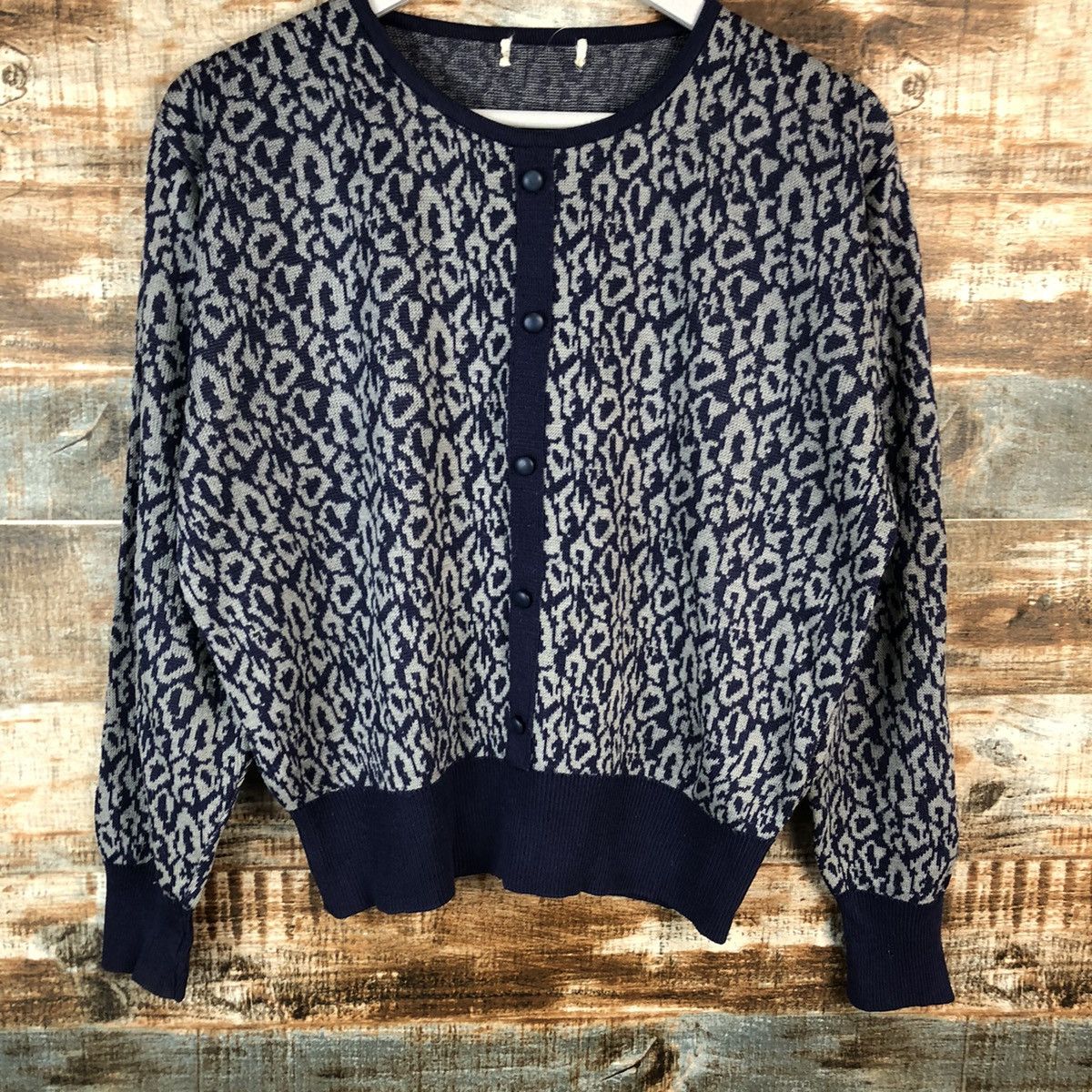 Japanese Brand Japanese Brand Purple Patterned Cardigans #A1361 Size L / US 10 / IT 46 - 6 Thumbnail