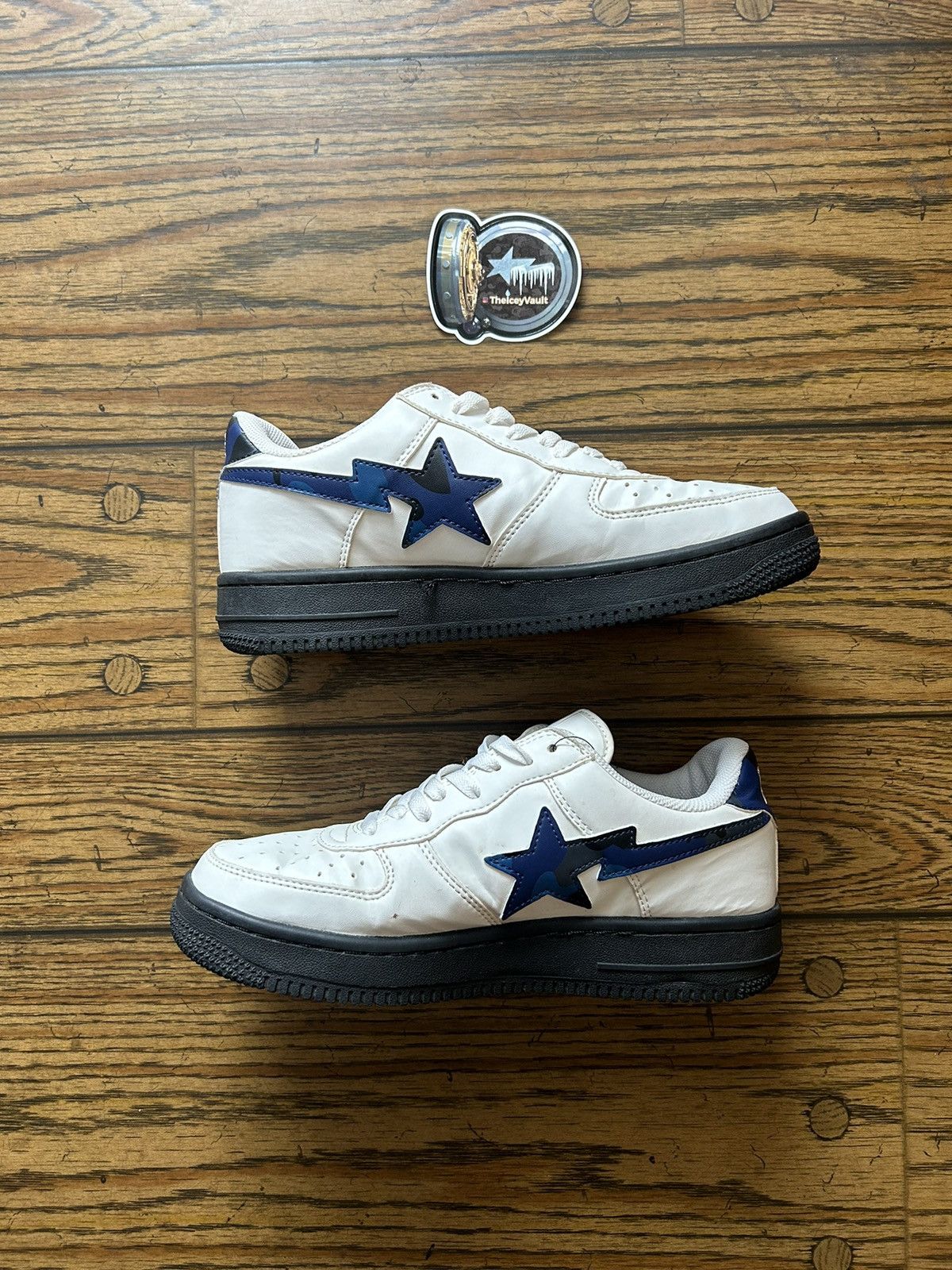 Bape Bape White/Navy Camo Bapestas Size US 8 / EU 41 - 2 Thumbnail