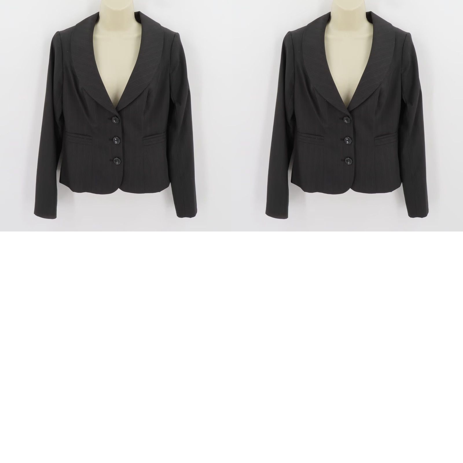 Vintage The Limited Womens 4 Black Gray Striped 3 Button Blazer Suit Jacket NEW No Tags Size S / US 4 / IT 40 - 8 Thumbnail