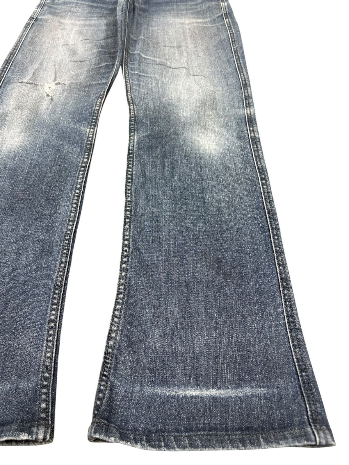 Morgan Homme Vintage Morgan Homme Distressed Bootcut Jeans Size US 33 - 7 Thumbnail