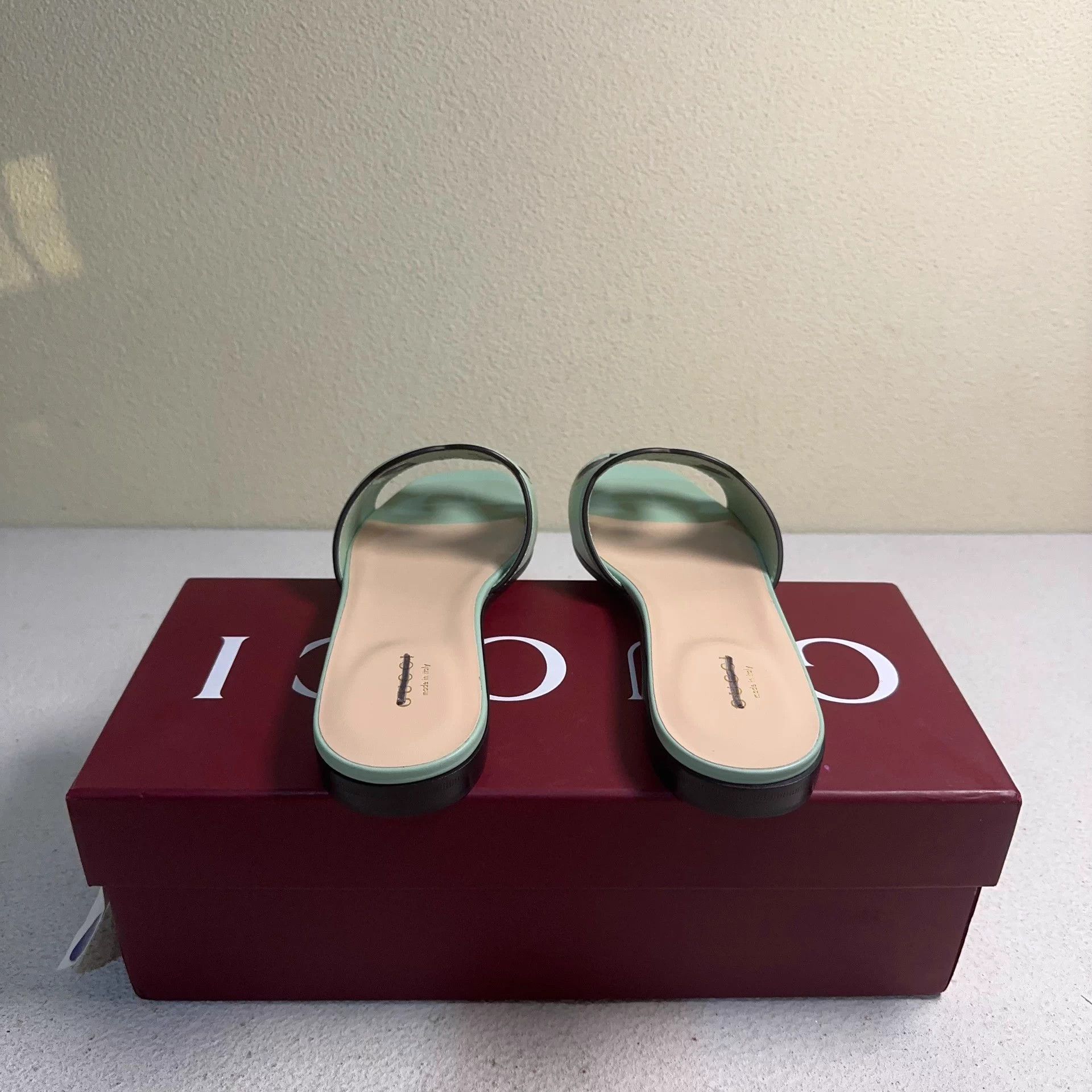 Gucci Gucci Horsebit GG Patent Block Heel Slides Mint Wmns 38 Size US 8 / IT 38 - 3 Thumbnail
