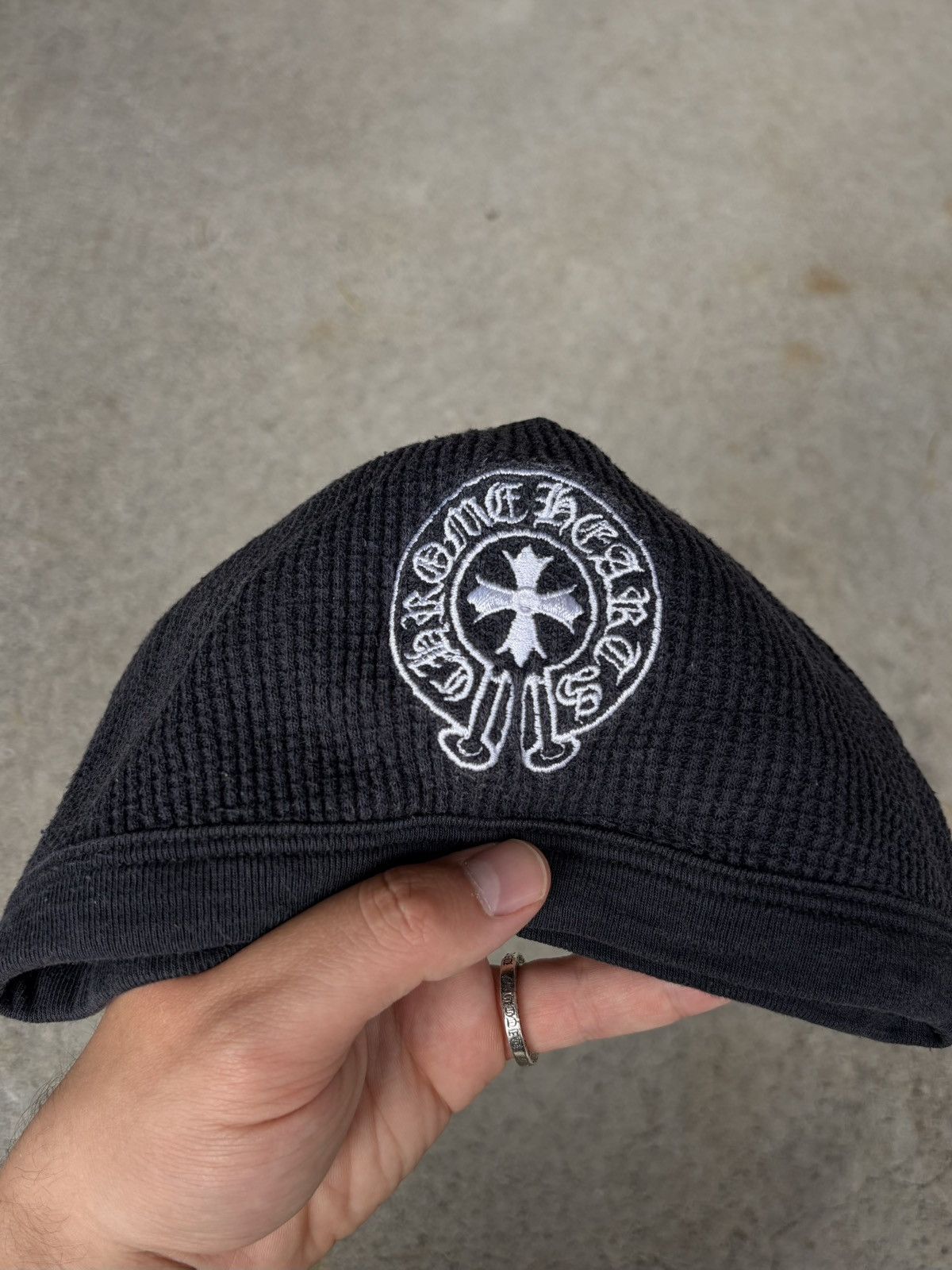 Chrome Hearts Vintage Chrome Hearts Thermal Knit Beanie Size ONE SIZE - 2 Thumbnail