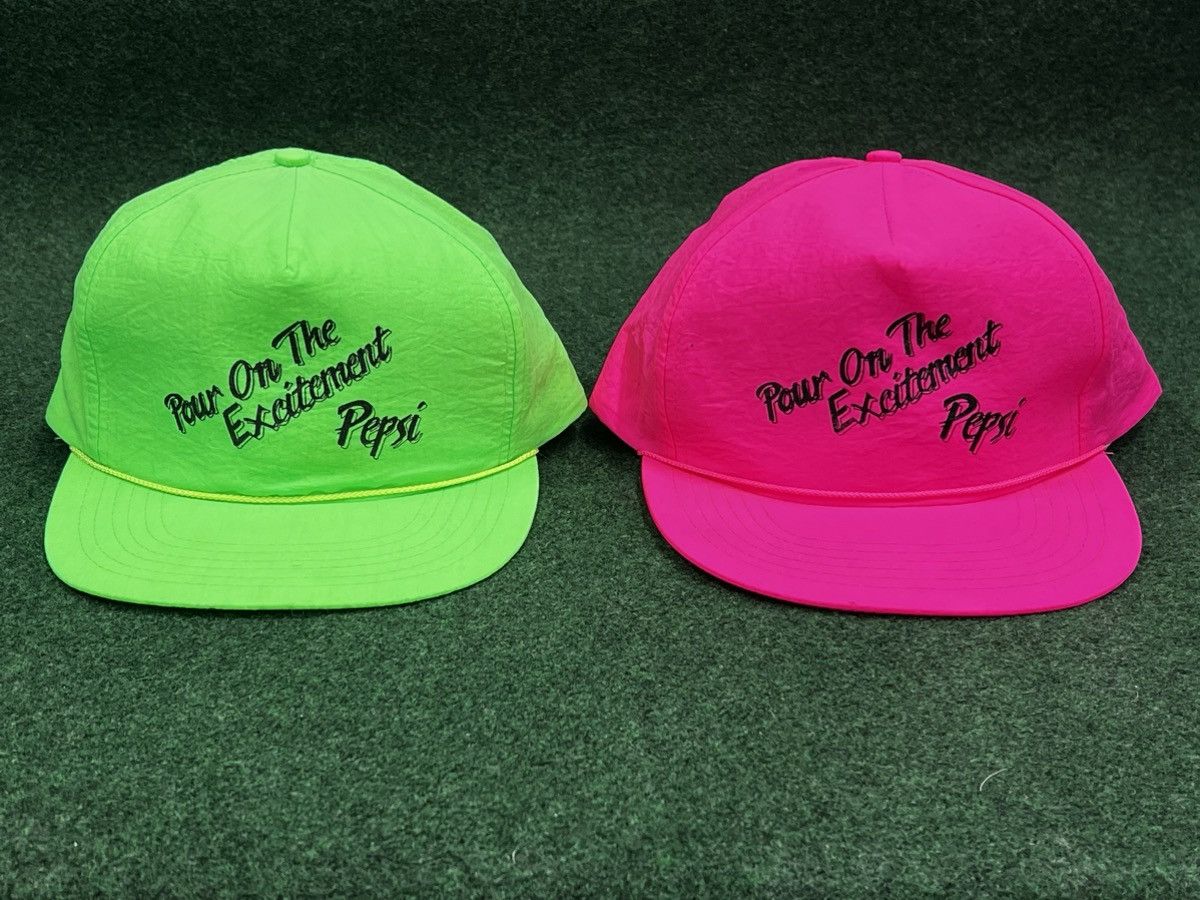 Pepsi 2 90s Pepsi Pour On The Excitement Neon Snapback Hats Size ONE SIZE - 1 Thumbnail