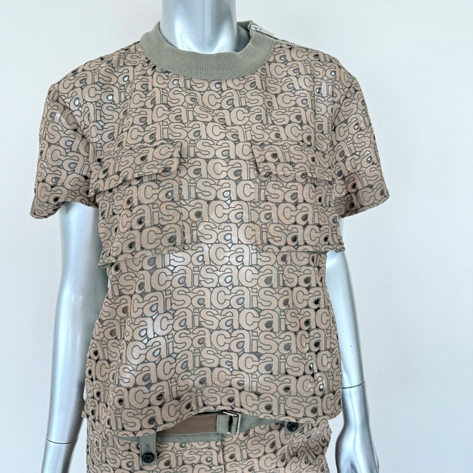 Sacai SACAI women two pieces costume size 2 or M Authentic 3800$ Size 30" / US 8 / IT 44 - 3 Thumbnail