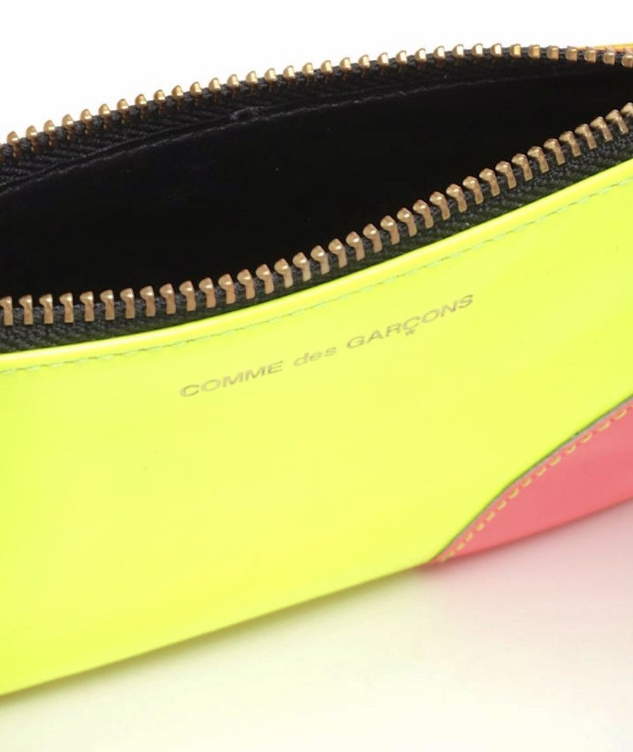 Comme des Garcons Comme Des Garçons Super Fluo Leather Pouch - Yellow/Pink Size ONE SIZE - 3 Thumbnail