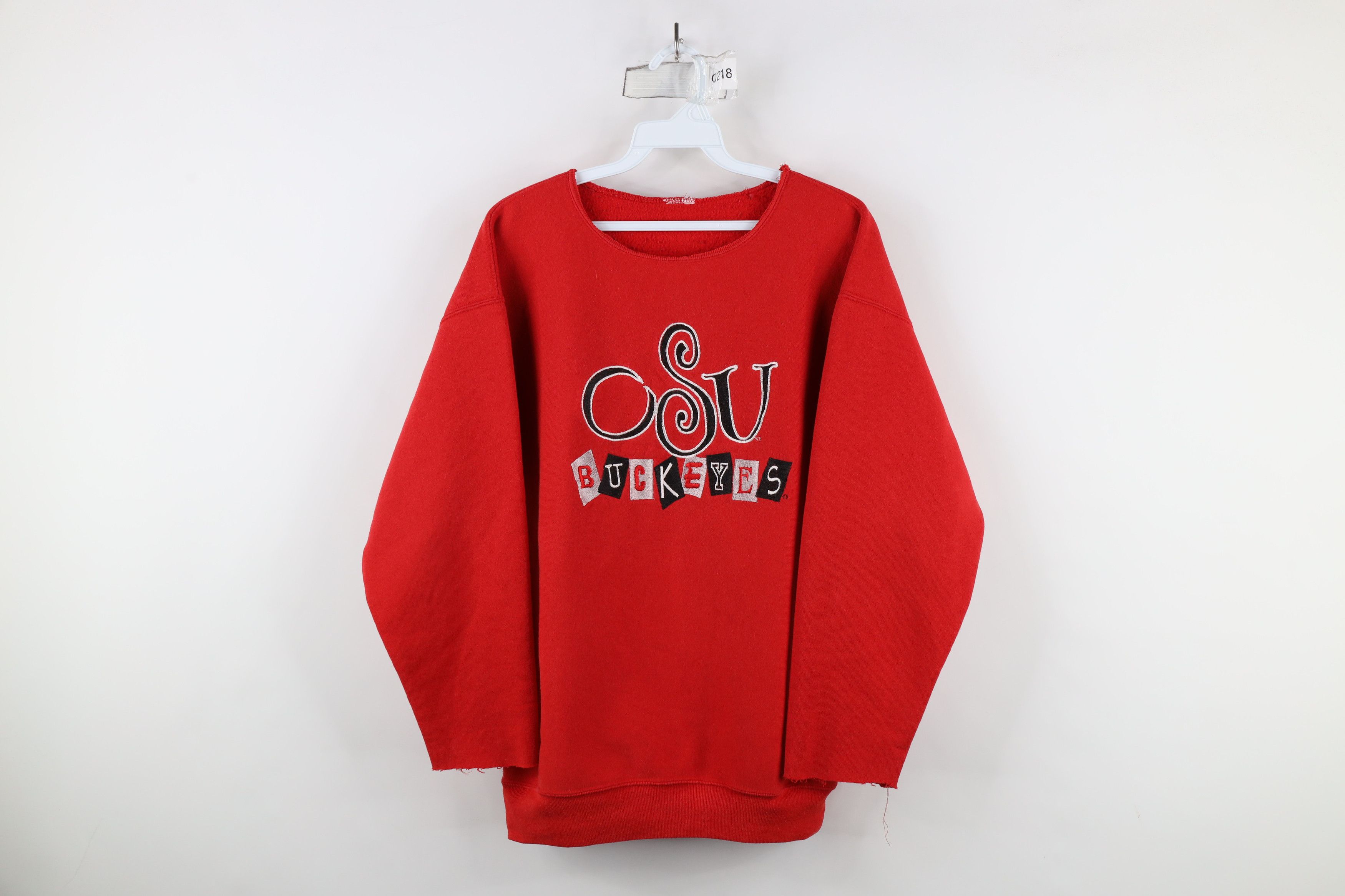Vintage Vintage 90s Ohio State University Buckeyes Sweatshirt Red Size L / US 10 / IT 46 - 1 Thumbnail
